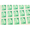 FRANCE FEUILLE COMPLETE SURCHARGEE MARIANNE ENGAGEE LETTRE VERTE TIMBRES NEUFS**