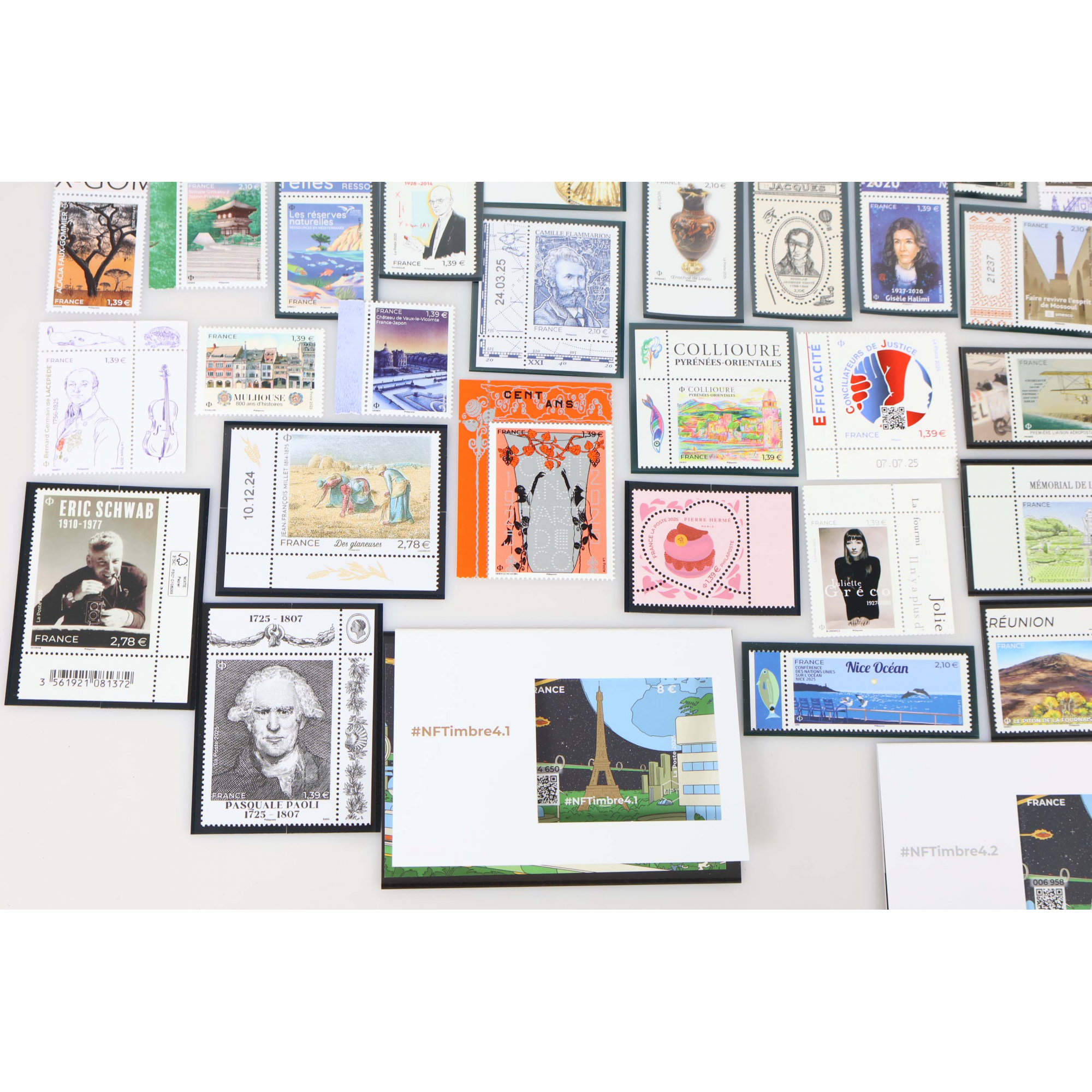 FRANCE ANNÉES 2024-2025 LOT DE TIMBRES NEUFS** MODERNES VALEUR D'ACHAT 130€