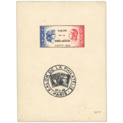 BLOC CNEP N°1A SALON PHILATÉLIQUE CSNTP TIMBRE DE FRANCE ANNÉE 1946 COTE 240€