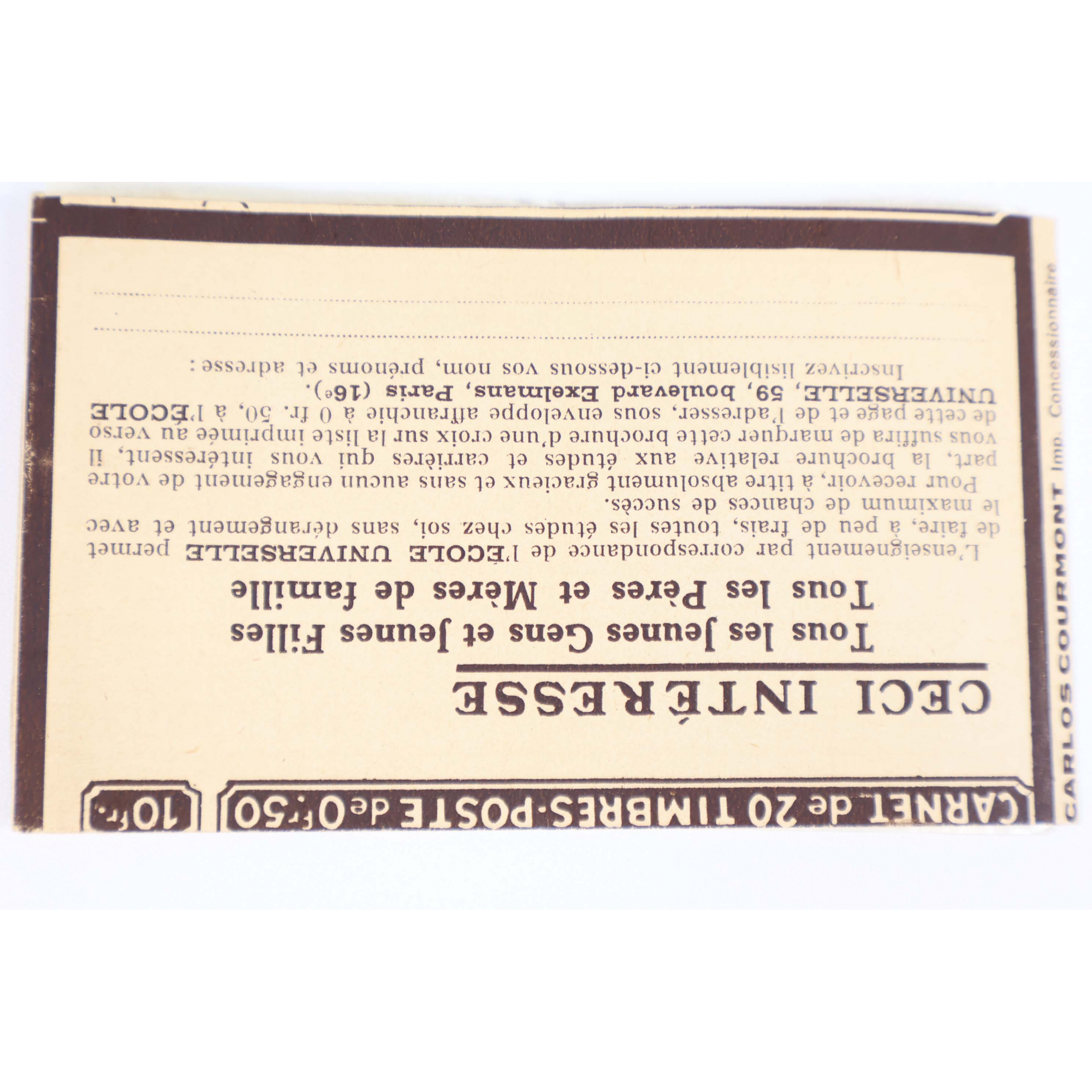 CARNET ANCIEN N°283-C61 TIMBRES DE FRANCE NEUFS TYPE PAIX COTE 520€ RARE
