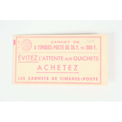 CARNET ANCIEN N°1011C-C1 TIMBRES DE FRANCE NEUFS TYPE MULLER 25FR COTE 65€