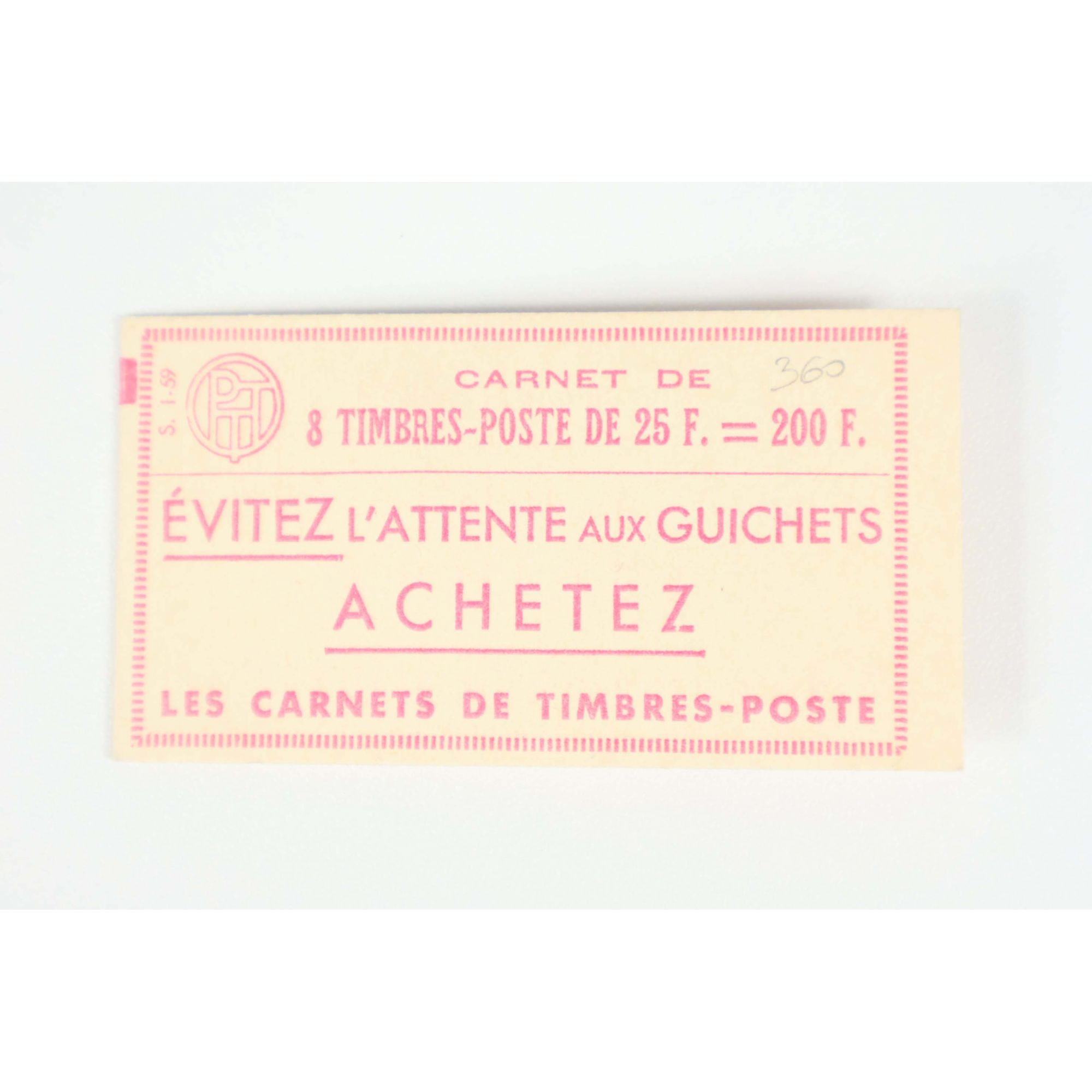 CARNET ANCIEN N°1011C-C1 TIMBRES DE FRANCE NEUFS TYPE MULLER 25FR COTE 65€