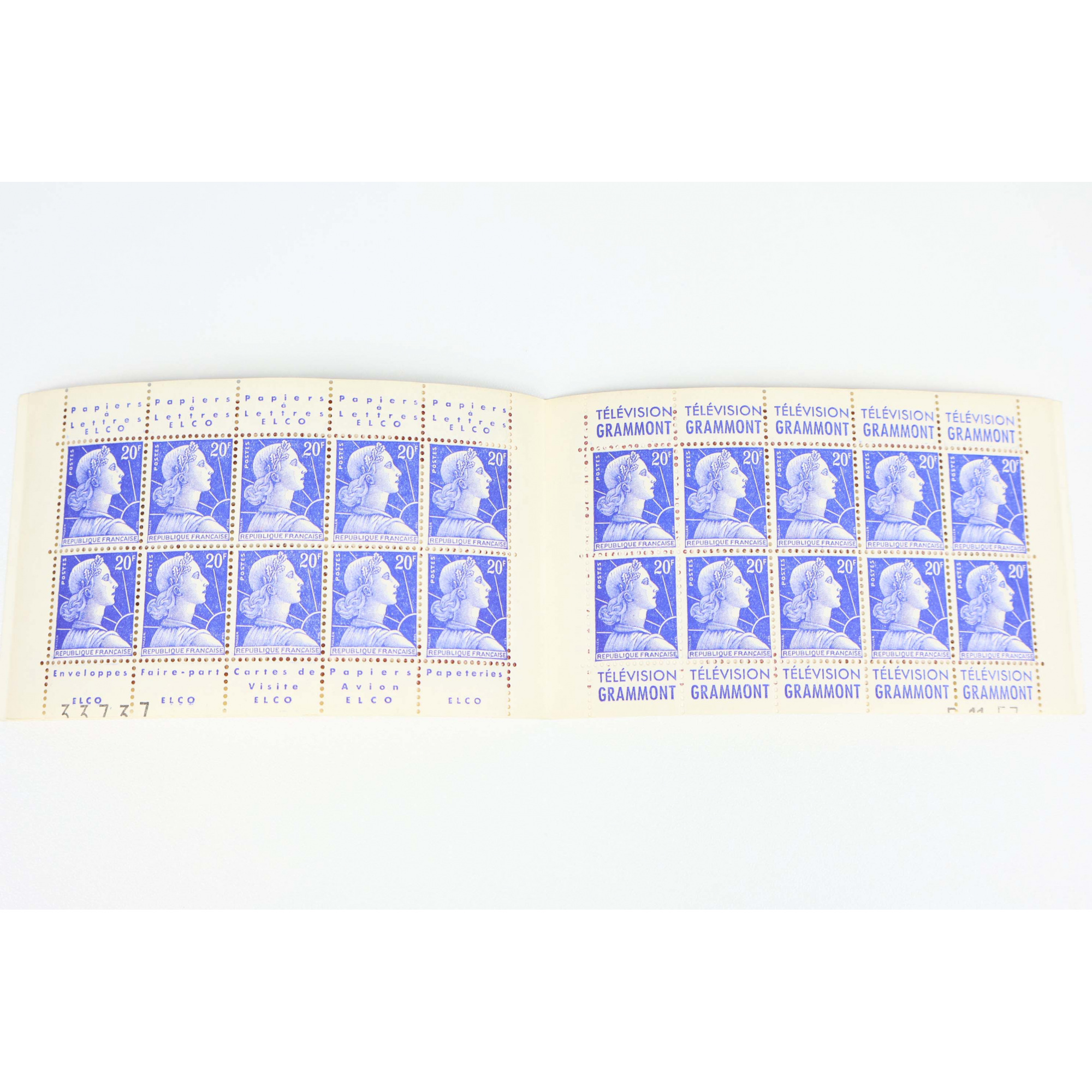 CARNET ANCIEN N°1011B-C37 TIMBRES DE FRANCE NEUFS TYPE MULLER COTE 800€ RARE
