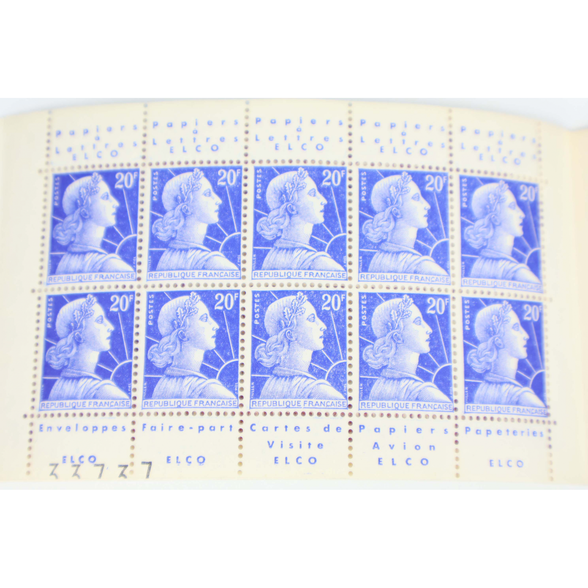 CARNET ANCIEN N°1011B-C37 TIMBRES DE FRANCE NEUFS TYPE MULLER COTE 800€ RARE