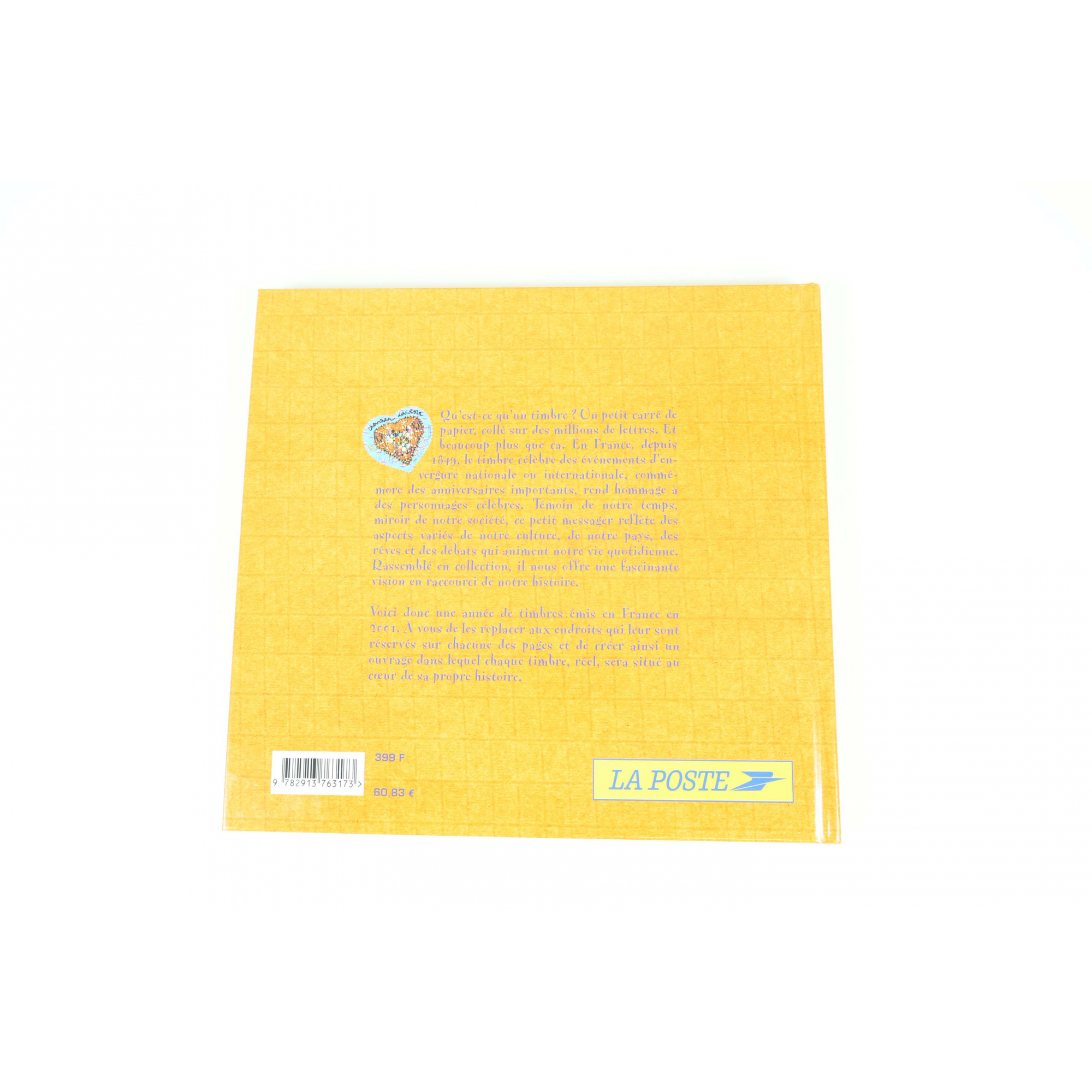 LE LIVRE DES TIMBRES FRANCE ANNÉE 2001 COMPLET NEUFS**, SIGNES USUELS BOÎTIER