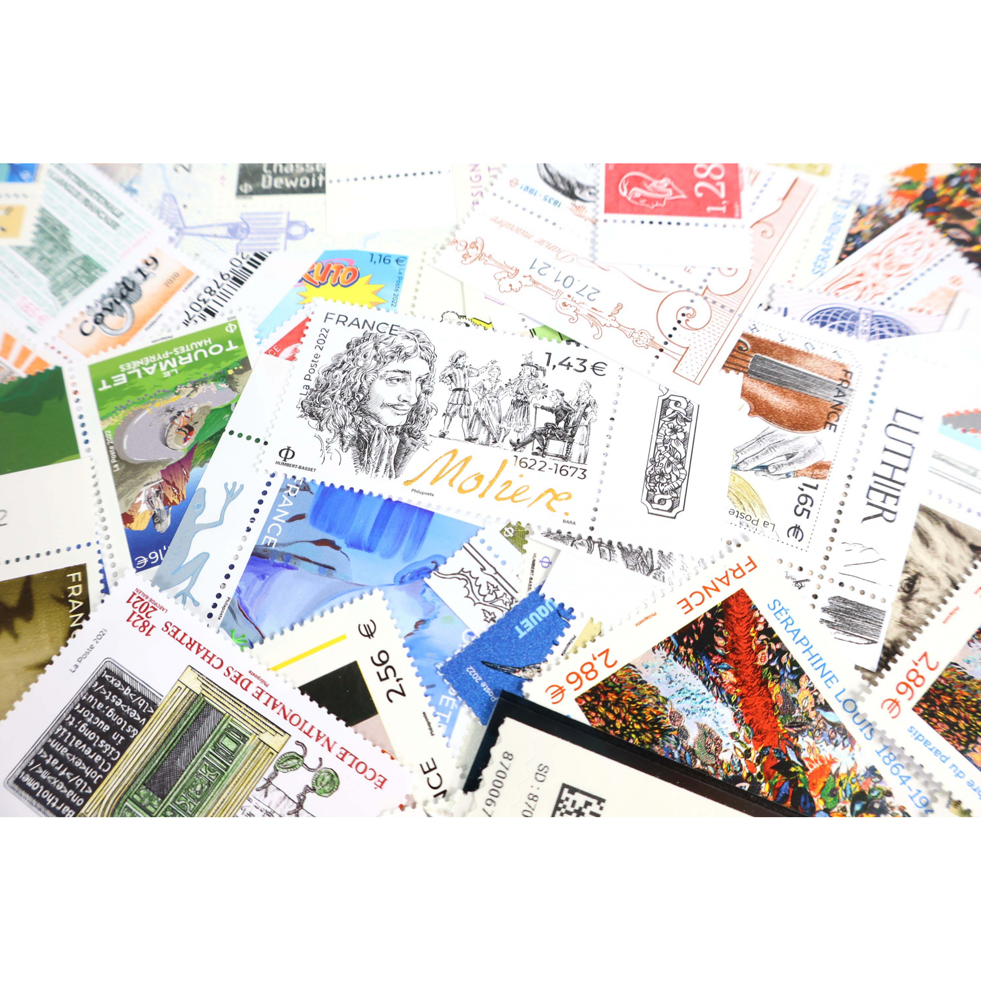 ANNÉES 2021/2022 LOT DE TIMBRES DE FRANCE NEUFS** AVEC BDF, FACIALE 289€