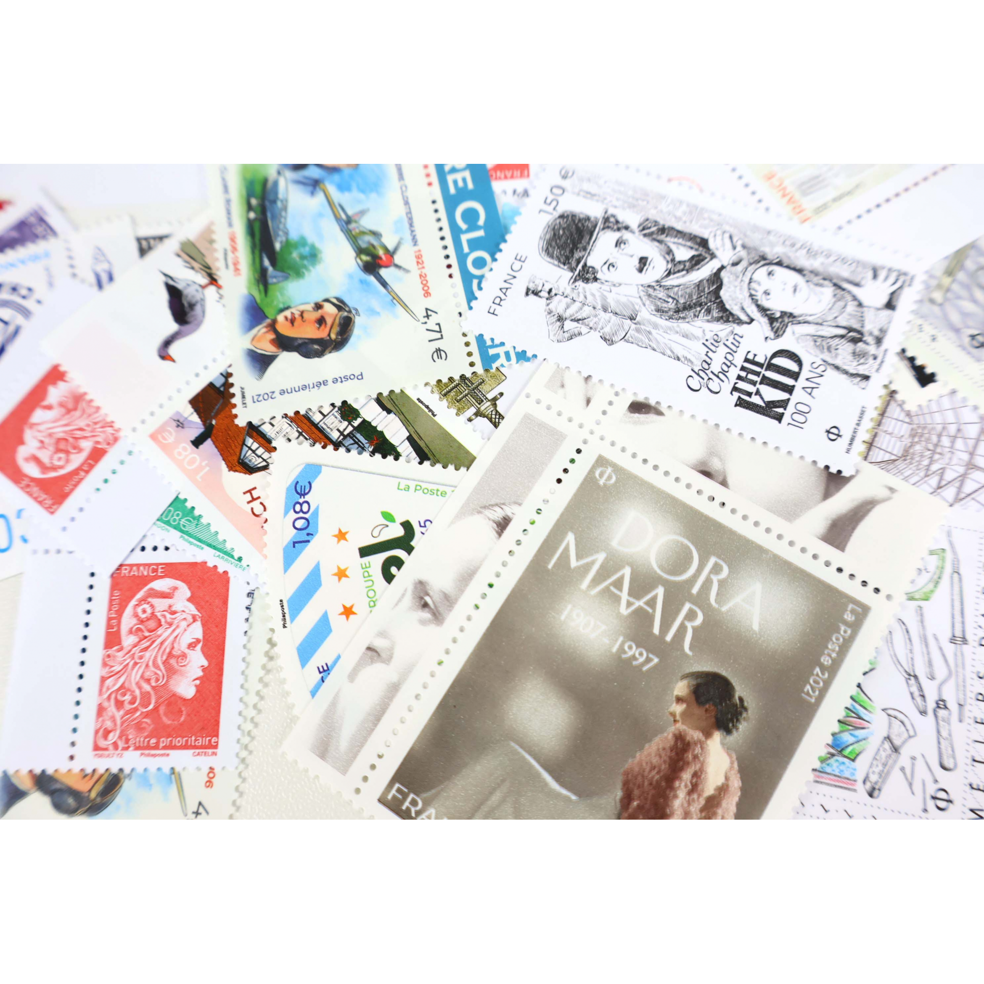 ANNÉES 2021/2022 LOT DE TIMBRES DE FRANCE NEUFS** AVEC BDF, FACIALE 289€