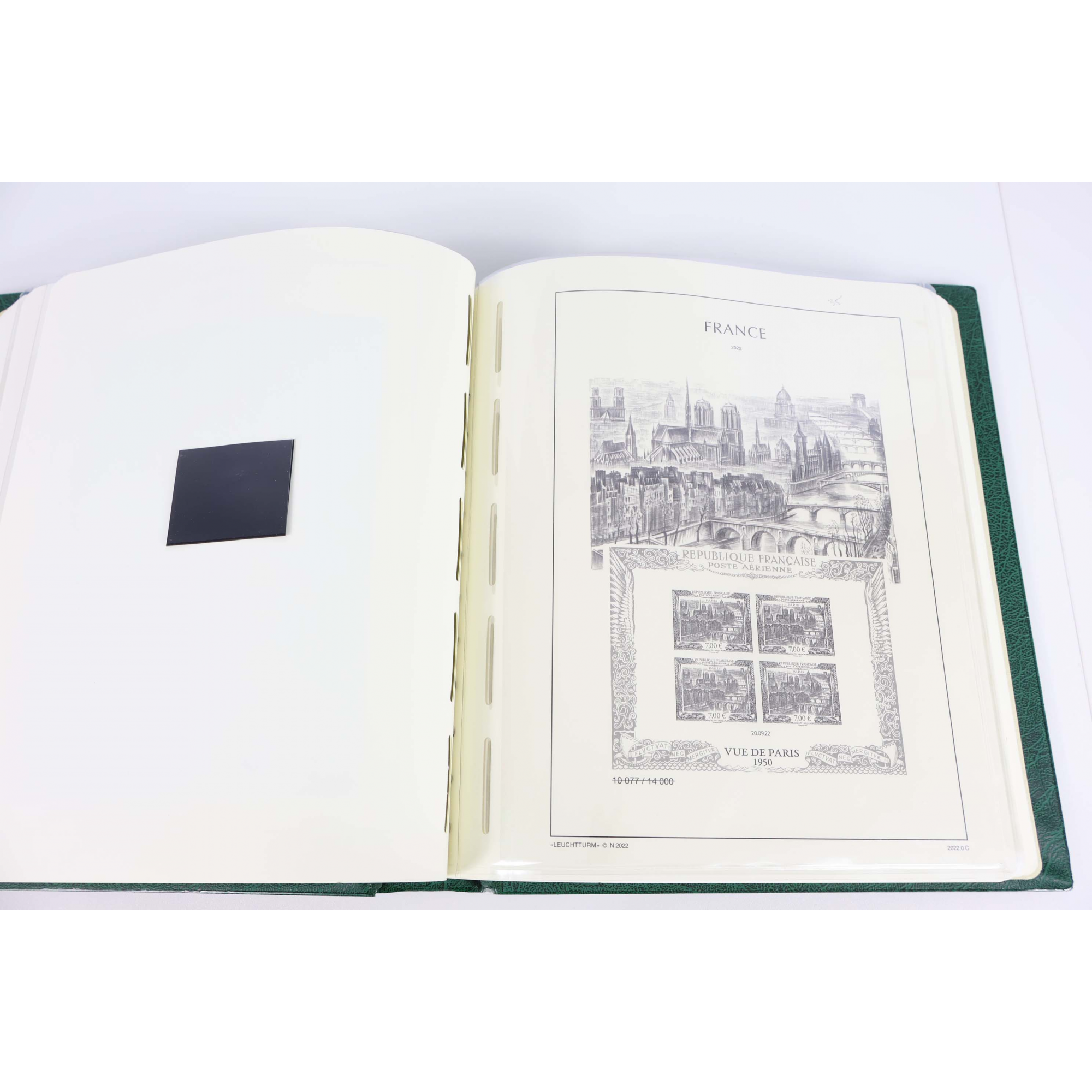 CLASSEUR LEUCHTTURM ANNÉES 2021/2022 MATERIEL HT DE GAMME POUR COLLECTION DE FR