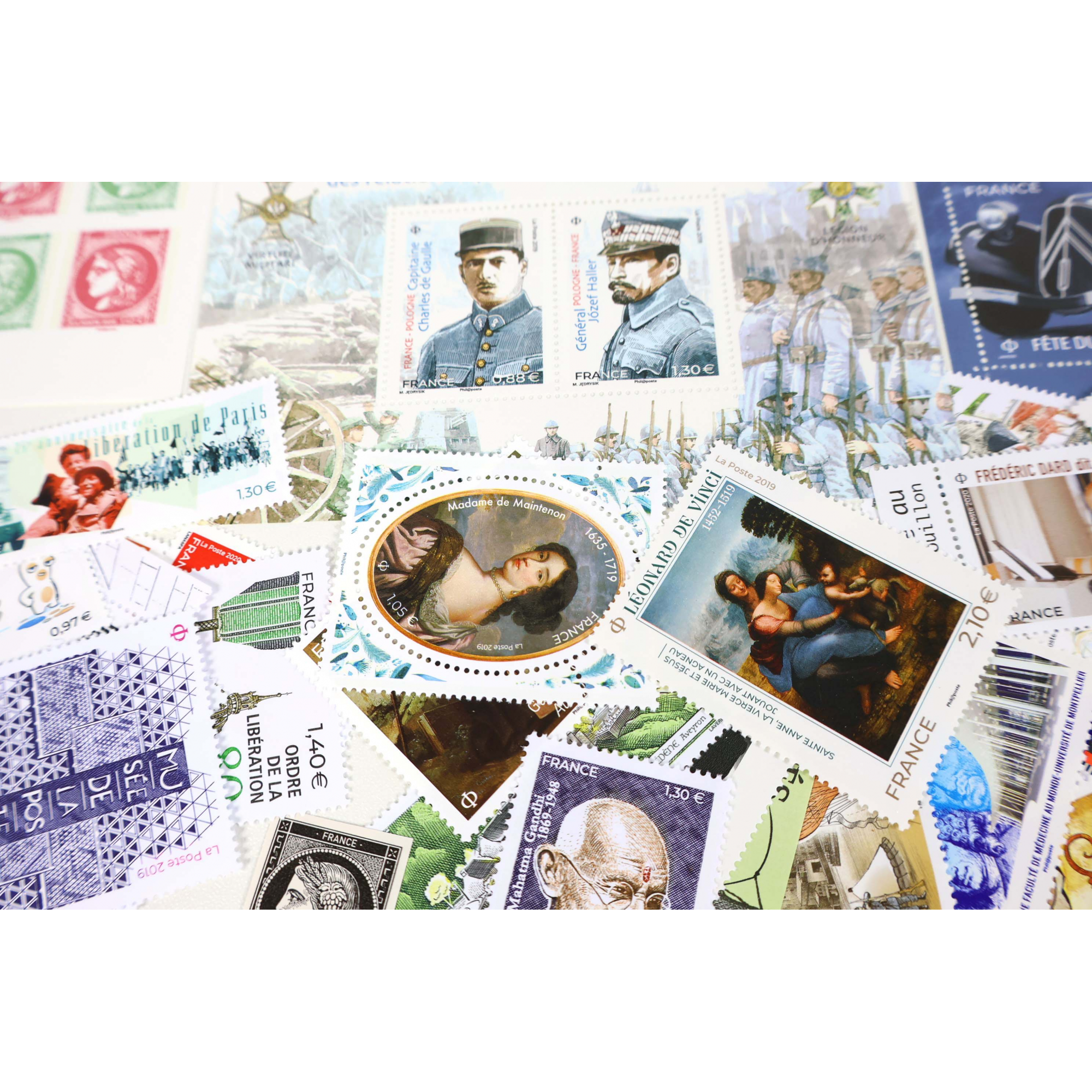 ANNÉES 2019/2020 LOT DE TIMBRES MODERNE DE FRANCE NEUFS**, FACIALE 169€
