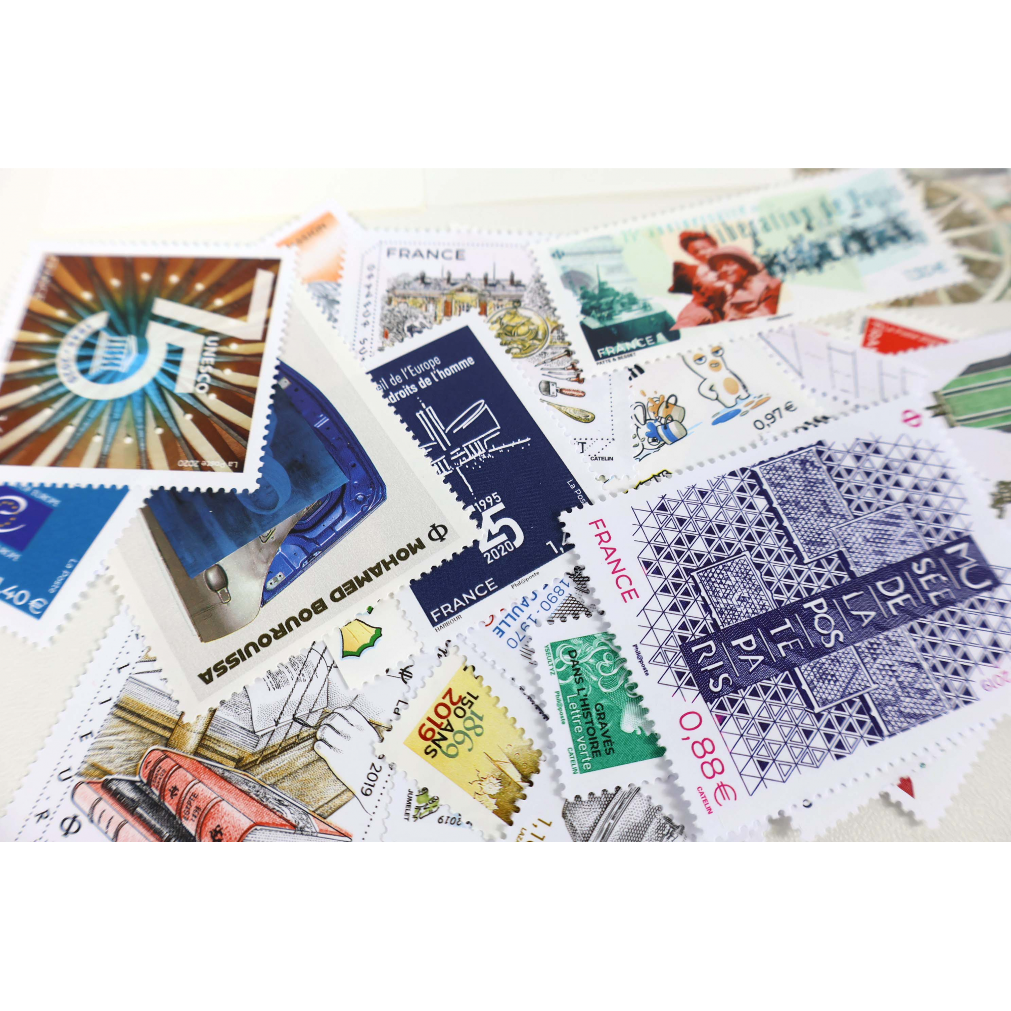 ANNÉES 2019/2020 LOT DE TIMBRES MODERNE DE FRANCE NEUFS**, FACIALE 169€