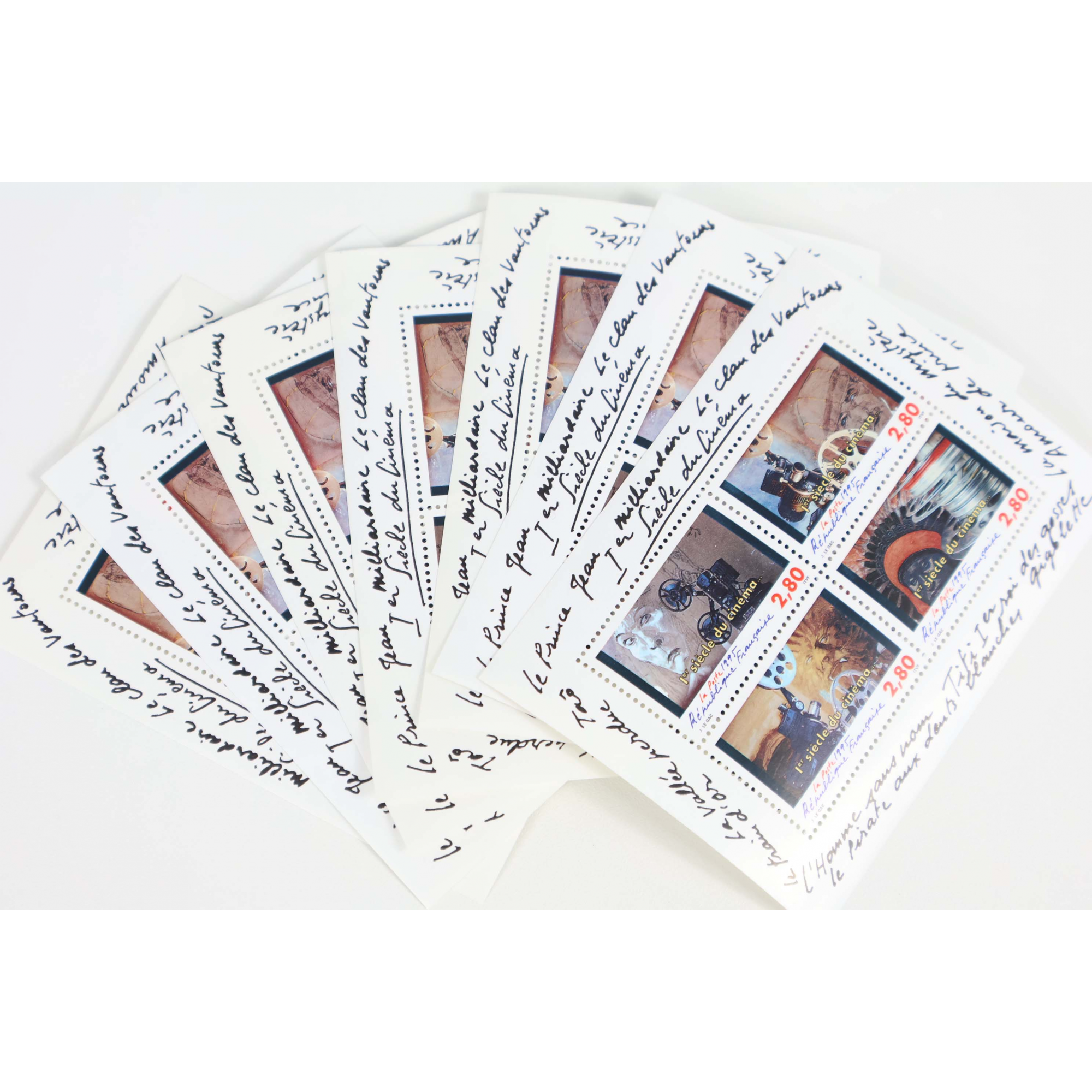 LOT 40 BLOCS N° 17 SIÈCLE DU CINÉMA, TIMBRES NEUFS** 2.80 FRANCS FACIALE 68.29€