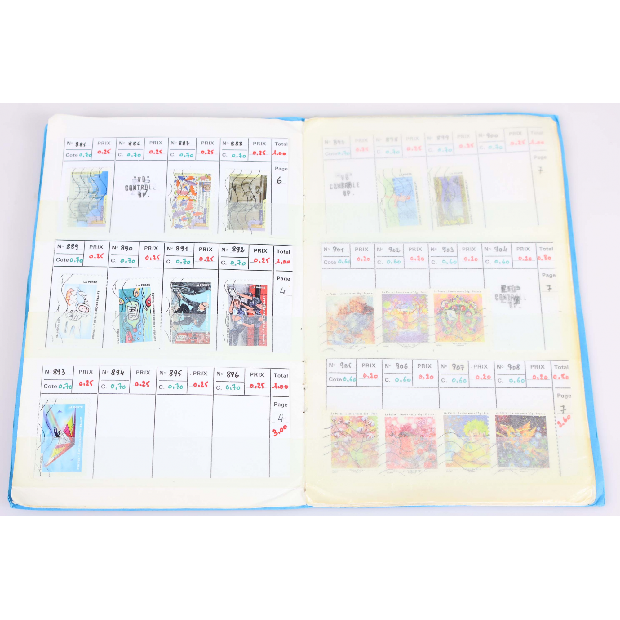 LOT 13 CARNETS TIMBRES FRANCE MODERNE ENTRE 1996 ET 2023 AUTOADHÉSIFS OBLITÉRÉS