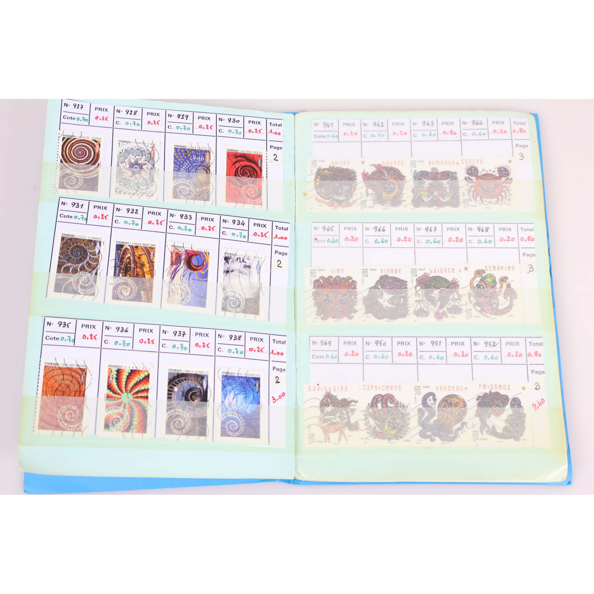 LOT 13 CARNETS TIMBRES FRANCE MODERNE ENTRE 1996 ET 2023 AUTOADHÉSIFS OBLITÉRÉS