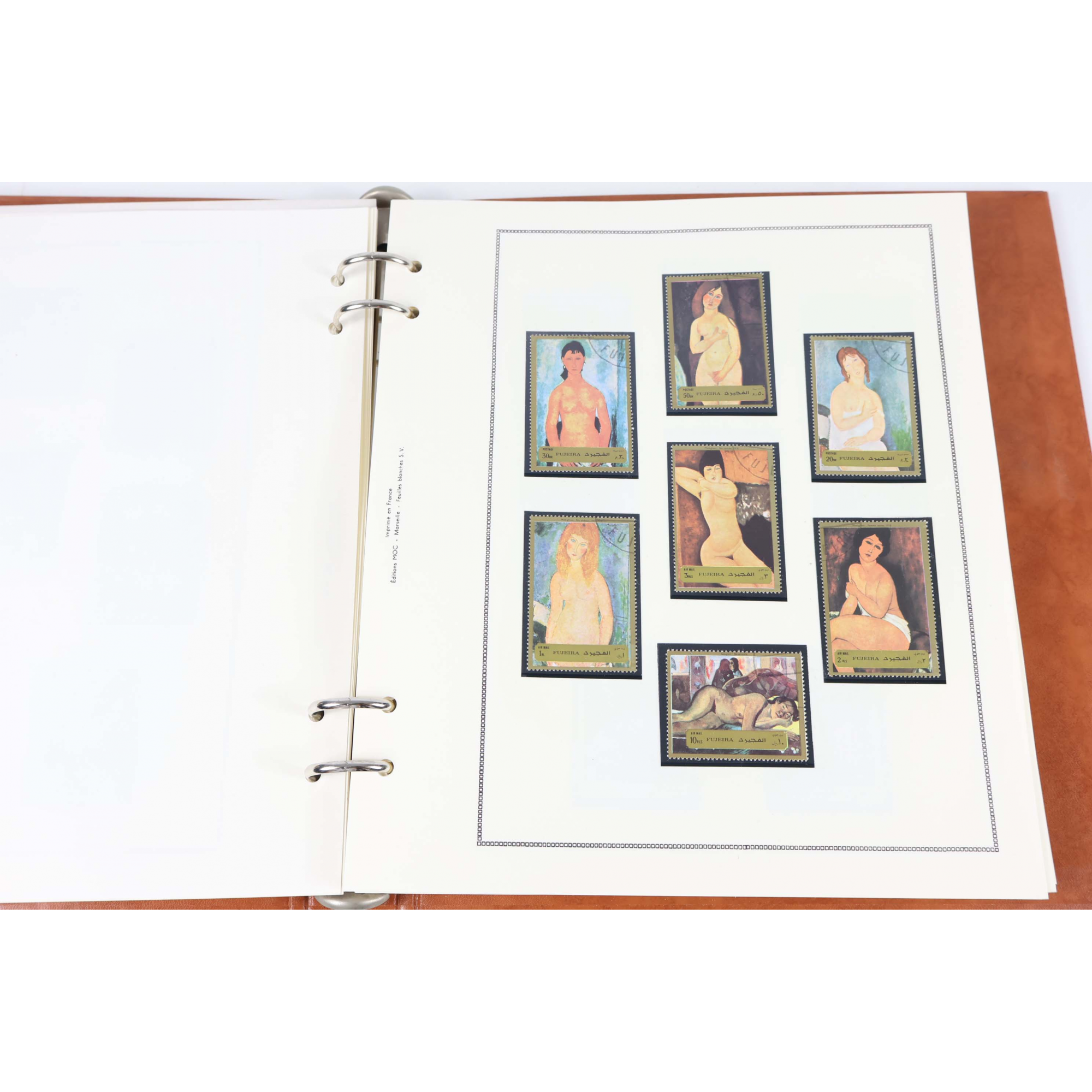 COLLECTION TIMBRES THÉMATIQUE DES TABLEAUX, DIVERS PAYS MOYEN ORIENT, ALBUM MOC