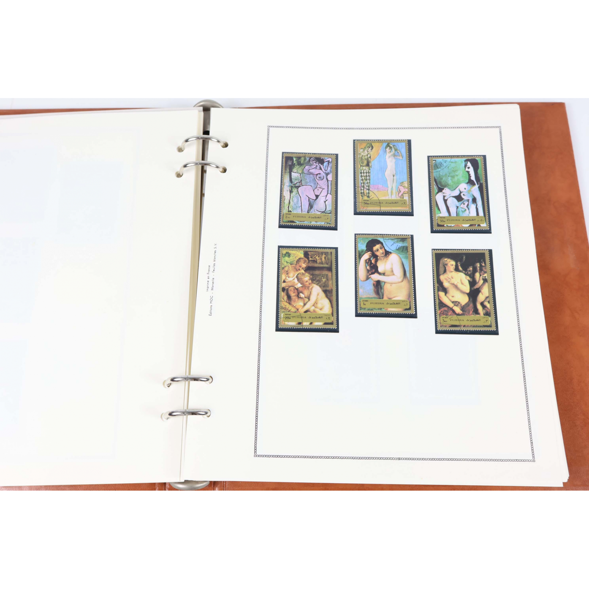 COLLECTION TIMBRES THÉMATIQUE DES TABLEAUX, DIVERS PAYS MOYEN ORIENT, ALBUM MOC