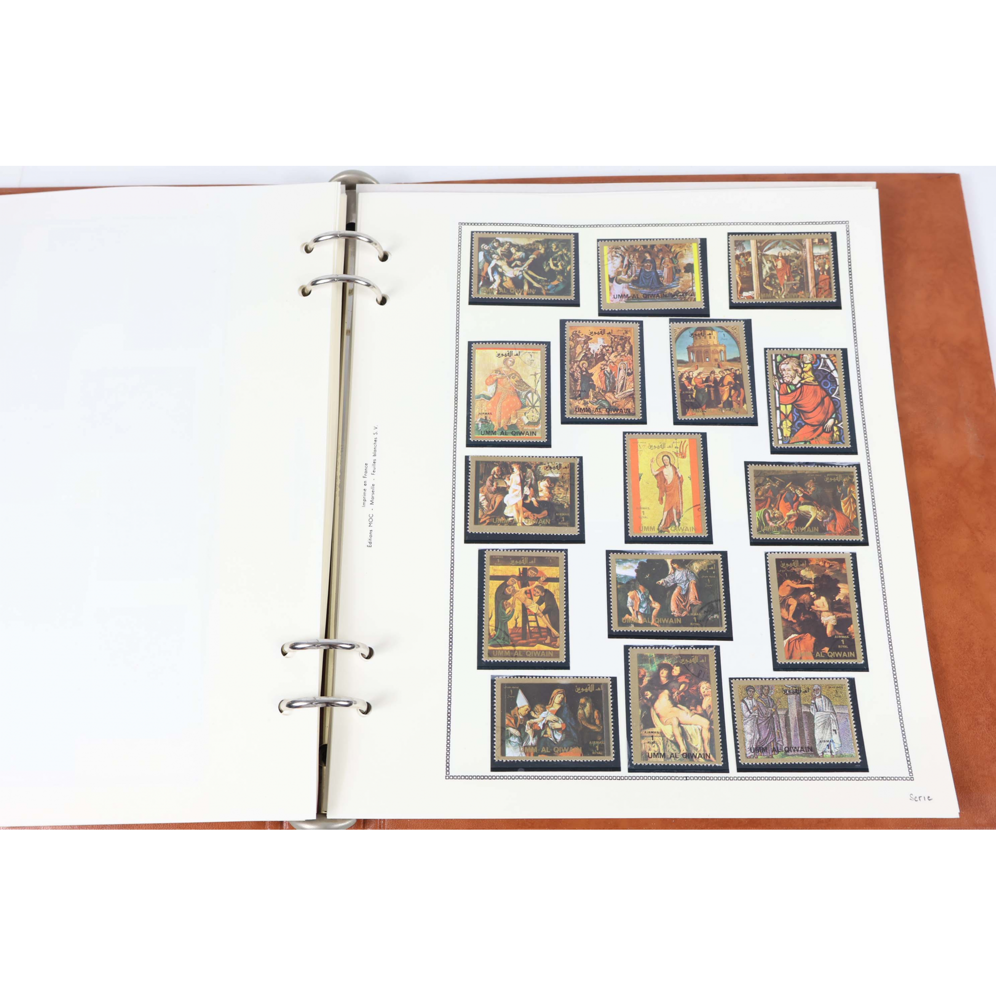 COLLECTION TIMBRES THÉMATIQUE DES TABLEAUX, DIVERS PAYS MOYEN ORIENT, ALBUM MOC