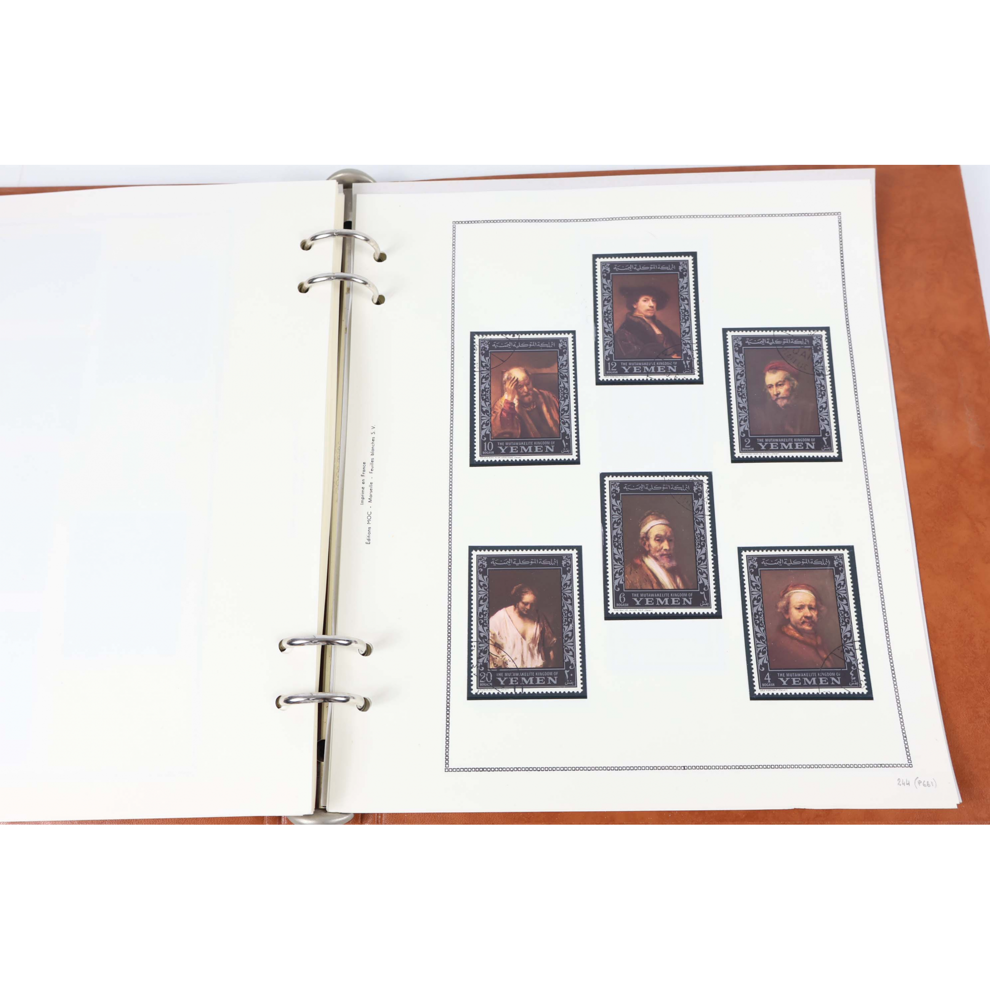 COLLECTION TIMBRES THÉMATIQUE DES TABLEAUX, DIVERS PAYS MOYEN ORIENT, ALBUM MOC