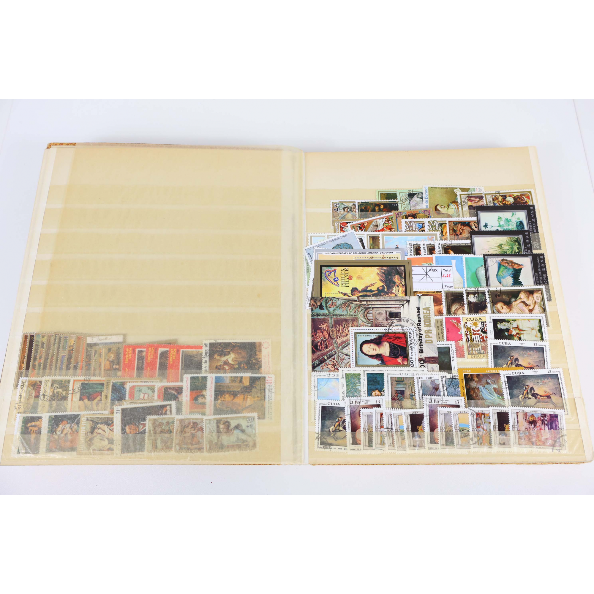 COLLECTION DE TIMBRES THÉMATIQUES TRANSPORTS/TABLEAUX/ESPACE/SPORTS, DIVERS PAYS