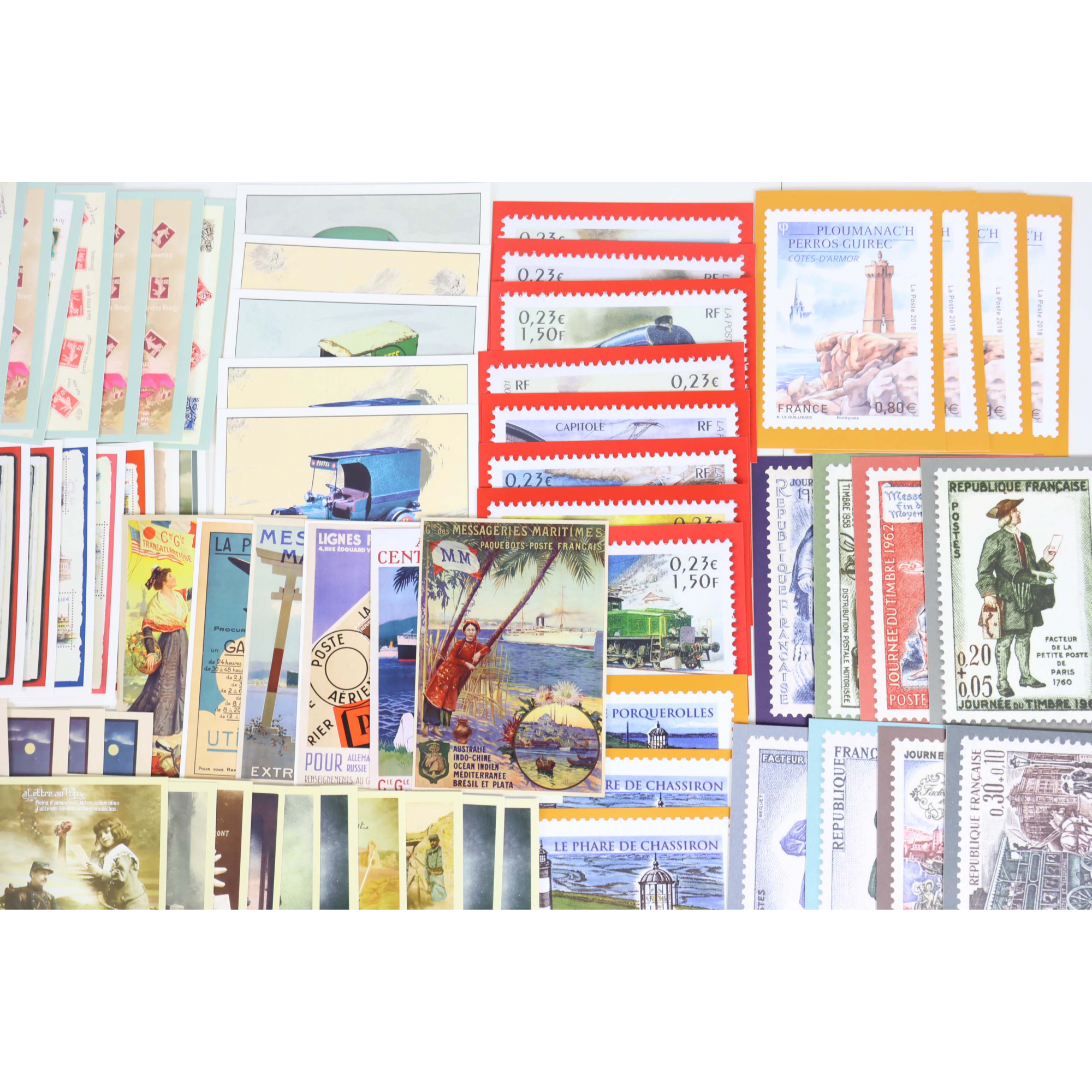 LOT DE 100 CARTES POSTALES POUR LE MONDE PRÉ-AFFRANCHIES, À VALIDITÉ PERMANENTE