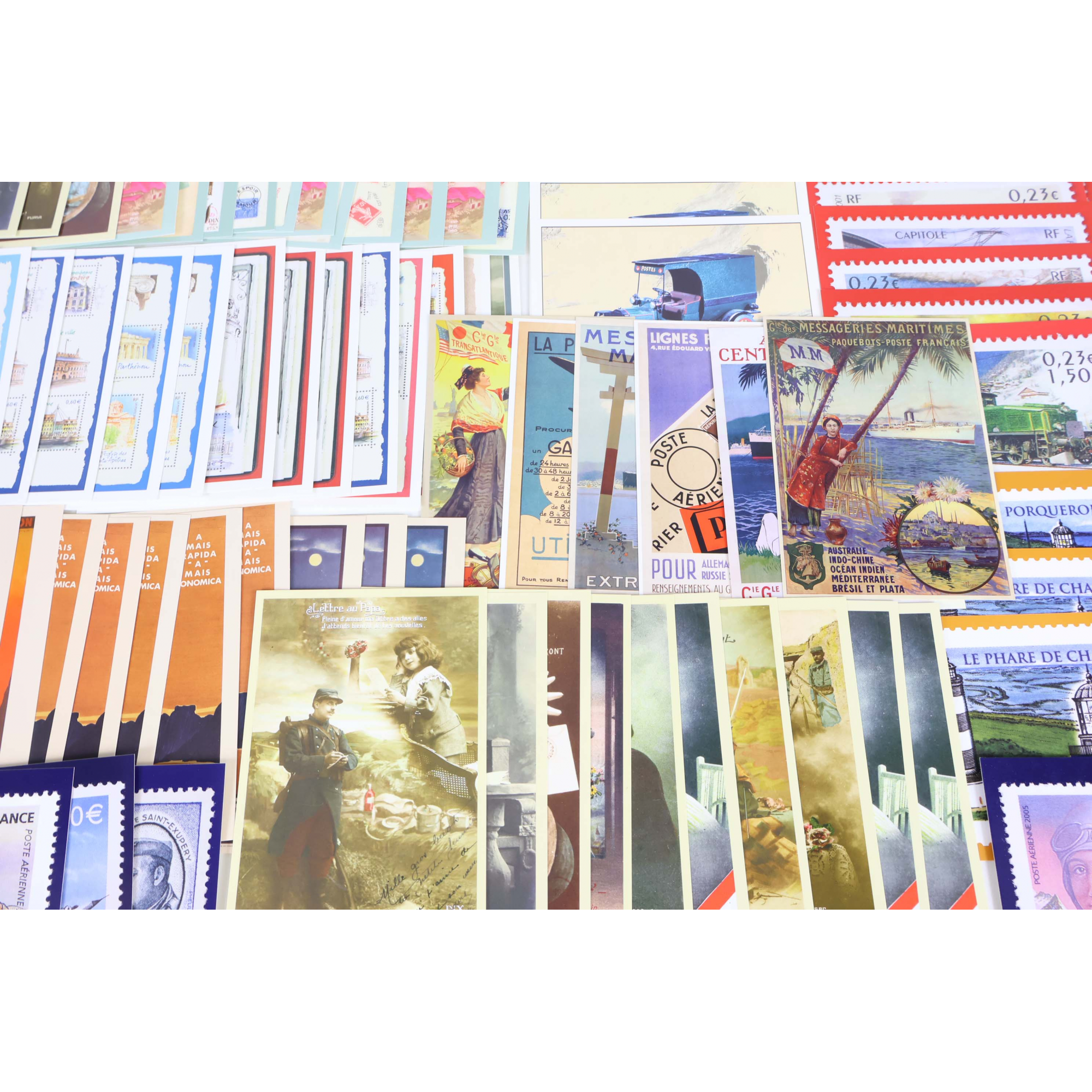 LOT DE 100 CARTES POSTALES POUR LE MONDE PRÉ-AFFRANCHIES, À VALIDITÉ PERMANENTE
