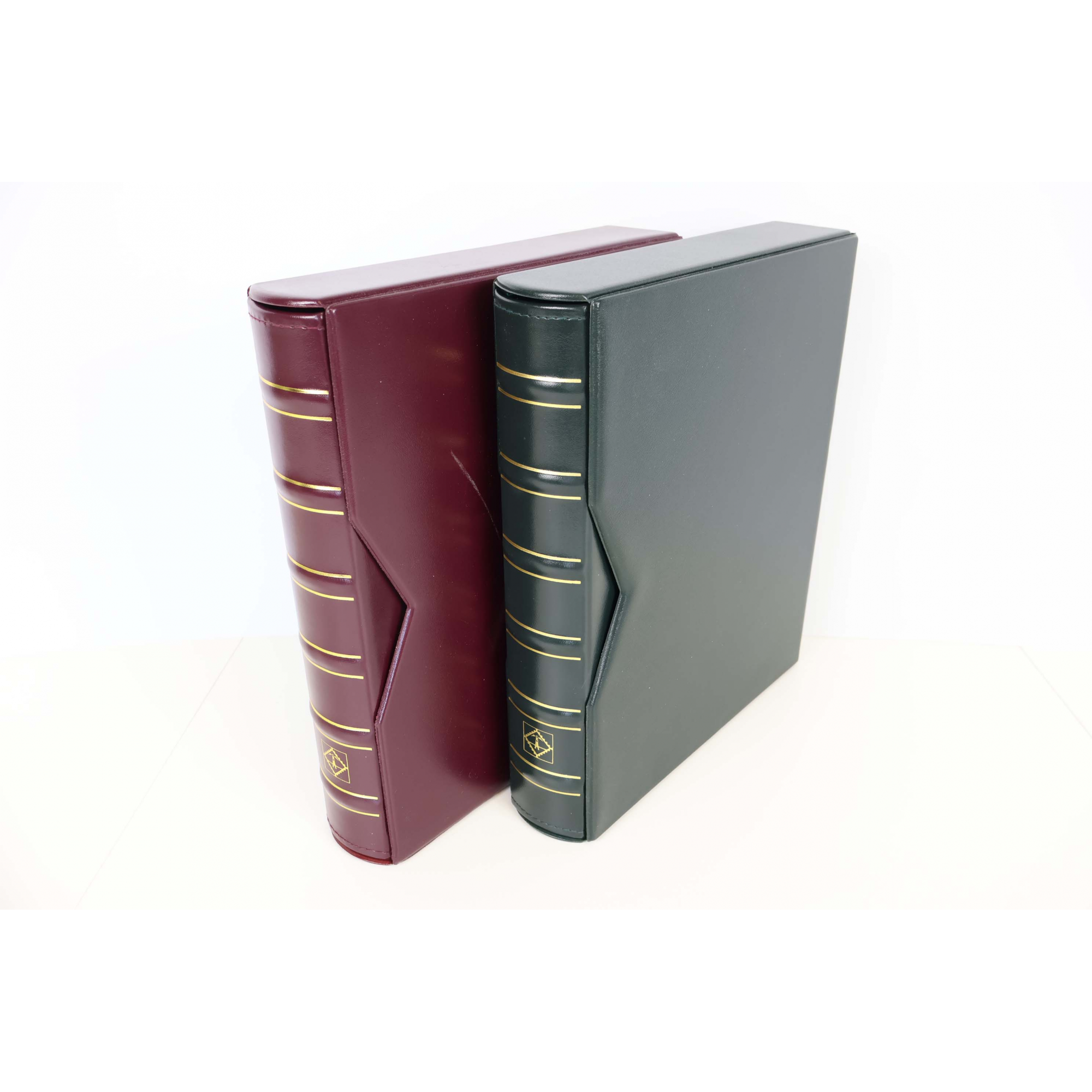 LOT DE 2 RELIURES À ANNEAUX LEUCHTTURM PETIT FORMAT AVEC ÉTUIS DE PROTECTION