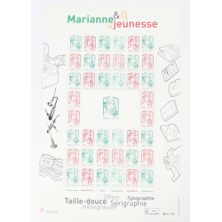 FEUILLE F4774A "MARIANNE ET LA JEUNESSE" - 2013, FEUILLE MULTITECHNIQUE NEUVE