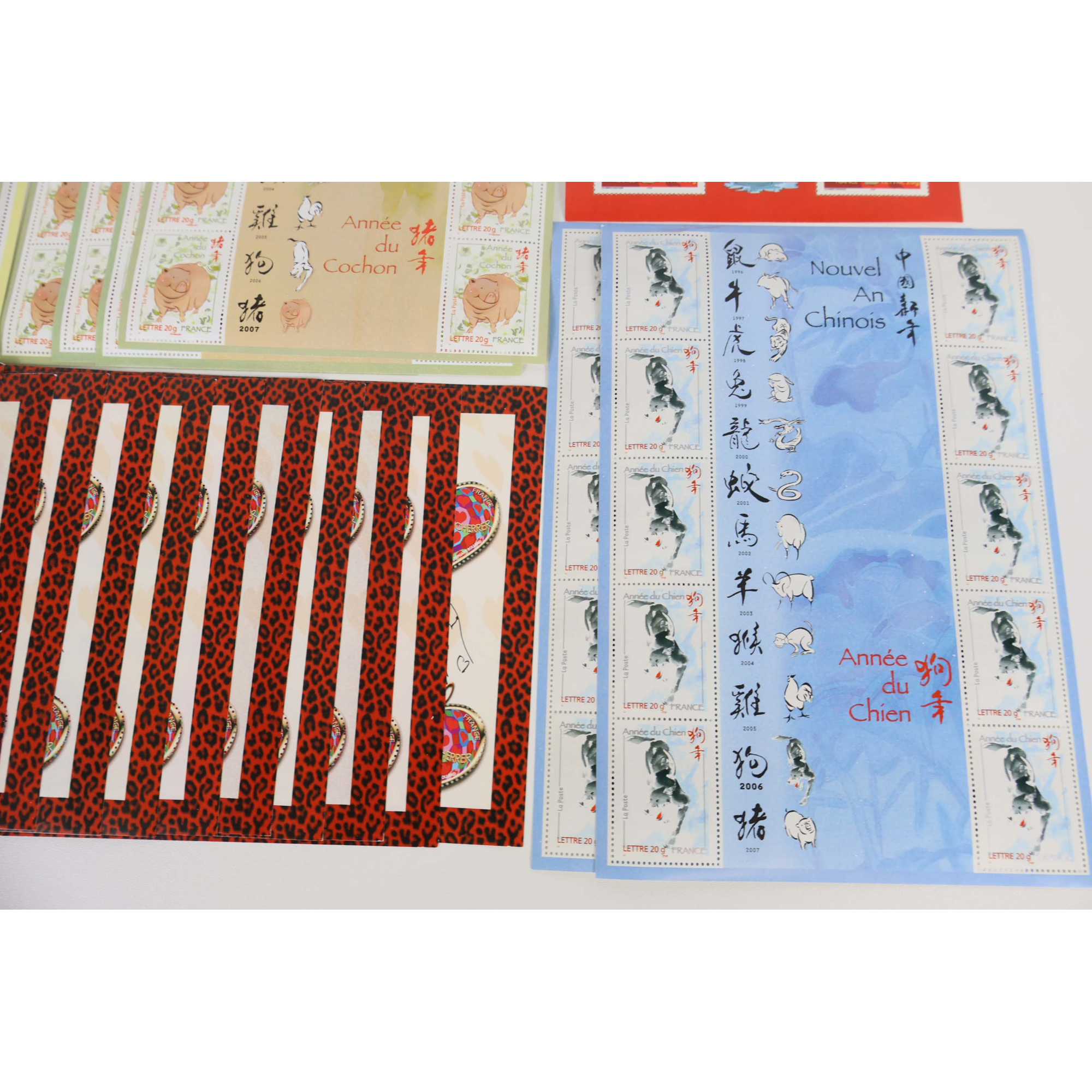 LOT 200 TIMBRES À VALIDITÉ PERMANENTE FRANCE POUR AFFRANCHIR LETTRES 20G