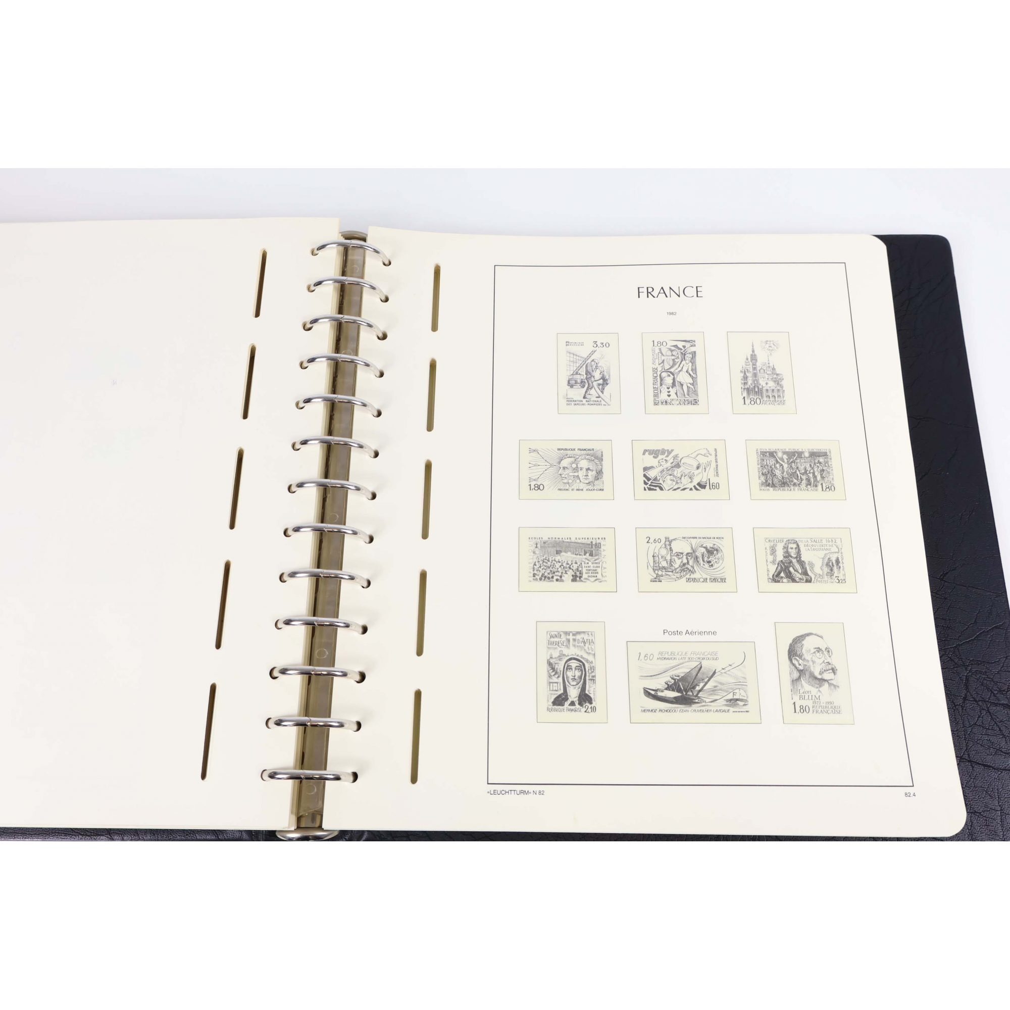 COLLECTION DE TIMBRES DE FRANCE DE 1970 À 1979 NEUFS** DANS UN ALBUM LEUCHTTURM