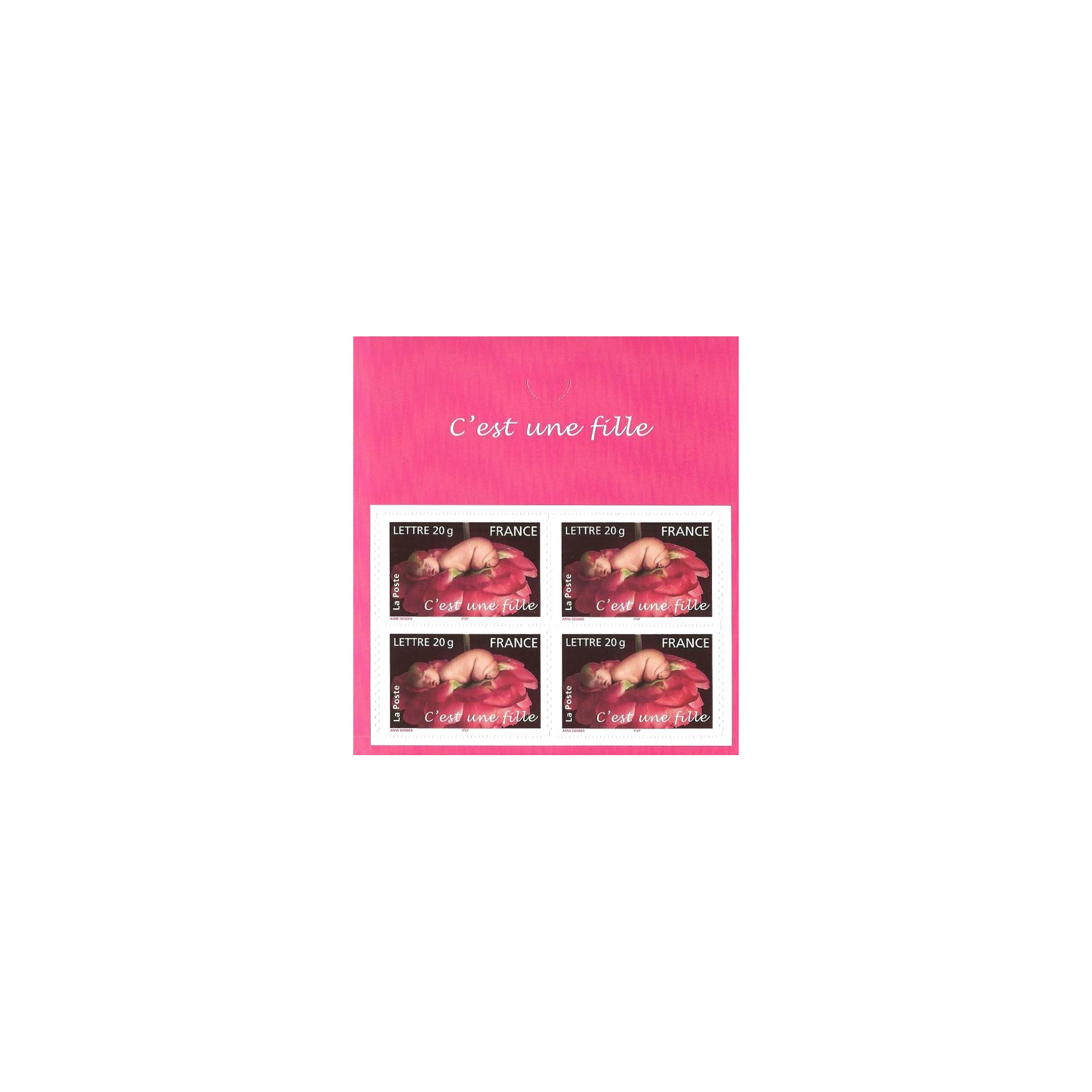 CARNET FRANCE BC54 DE TIMBRES POUR AFFRANCHIR 10 LETTRES 20g "C'EST UNE FILLE"