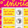 FEUILLE N°F3636A TIMBRES PERSOS GOMME BRILLANTE "CECI EST UNE INVITATION" CÉRÈS