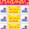 FEUILLE PERSO N°F3636A GOMME BRILLANTE "CECI EST UNE INVITATION" VIGNETTE TP