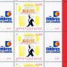 FEUILLE PERSONNALISÉE F3688A TIMBRES ANNIVERSAIRE VIGNETTE TP GOMME BRILLANTE BRILLANTE