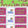 FEUILLE TIMBRES PERSONNALISEES N°F3637Aa VIGNETTE TP GOMME MATE "UN GRAND MERCI"