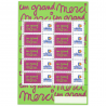 FEUILLE TIMBRES PERSONNALISEES N°F3637Aa VIGNETTE TP GOMME MATE "UN GRAND MERCI"