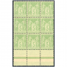 TYPE SAGE BLOC DE 9 TIMBRES DE FRANCE NEUFS** N°106a FRANCE 5c VERT-JAUNE COTE 600€