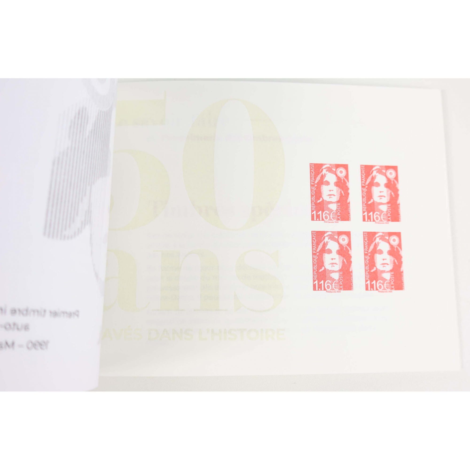 OUVRAGE DE LUXE N°4024 LIVRET 50 ANS GRAVÉS DANS L'HISTOIRE - ANNÉE 2020