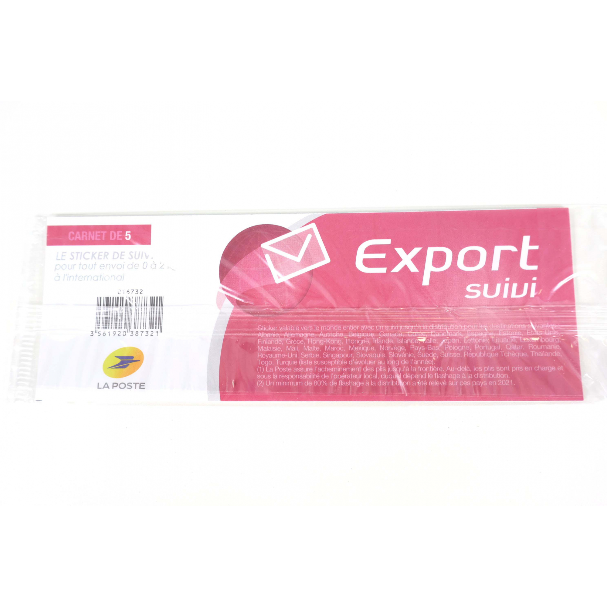 5 ETIQUETTES DE LA POSTE SUIVI VERS INTERNATIONAL EXPORT SUIVI EXPRESS