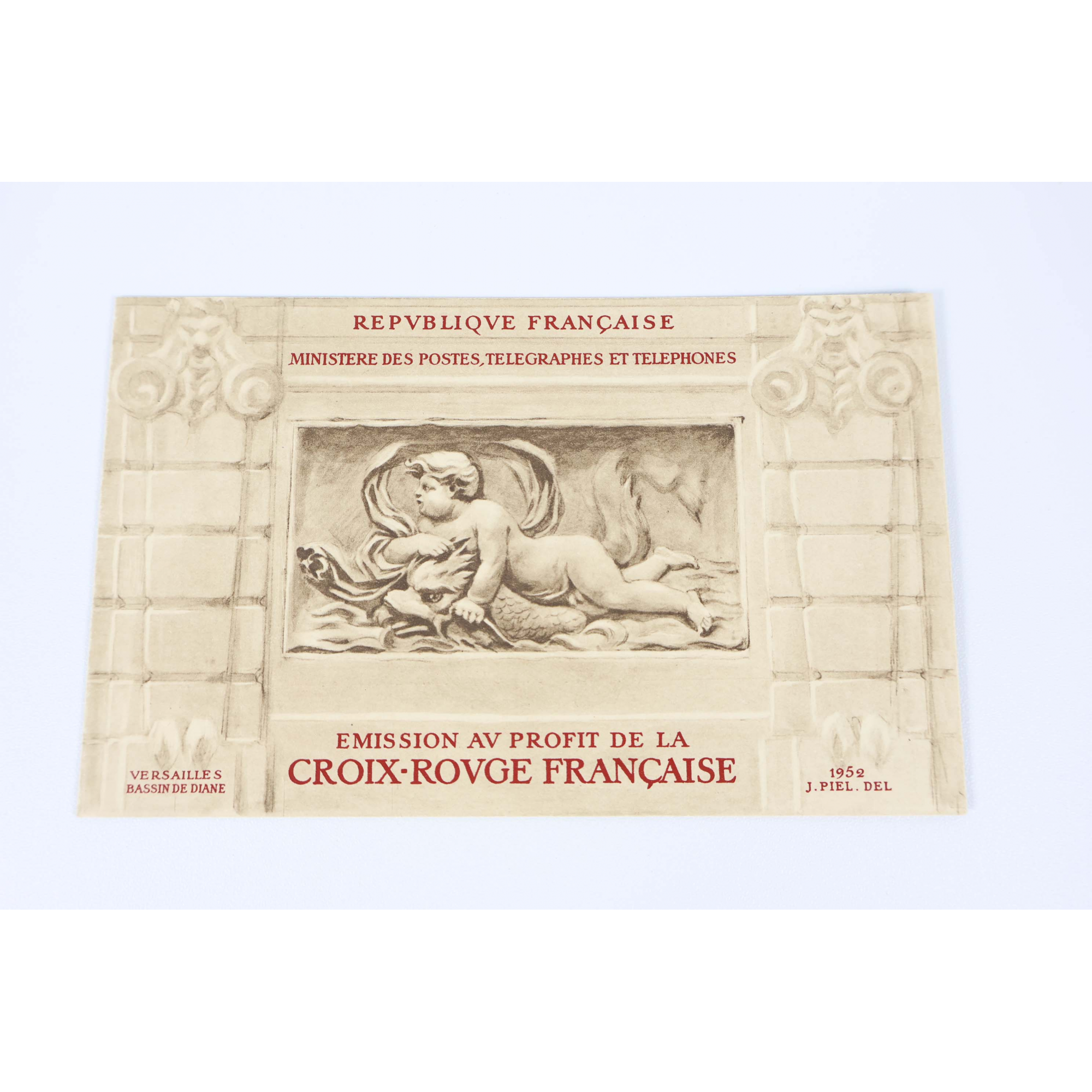 CARNET CROIX-ROUGE DE 1952 AVEC PUBLICITÉ TIMBRES DE FRANCE NEUFS** COTE 550€