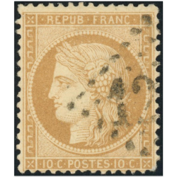 CÉRÈS N°36 TIMBRE CLASSIQUE DE FRANCE OBLITÉRÉ SIÈGE DE PARIS, COTE 110€