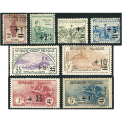 2E SÉRIE ORPHELINS DE FRANCE N°162 À 169 TIMBRES NEUFS* ANNÉE 1922 COTE 270€