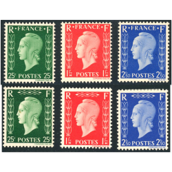 FRANCE N°701A À 701F TIRAGE SPÉCIALE DULAC TIMBRES NEUFS* SIGNÉ BRUN COTE 510€