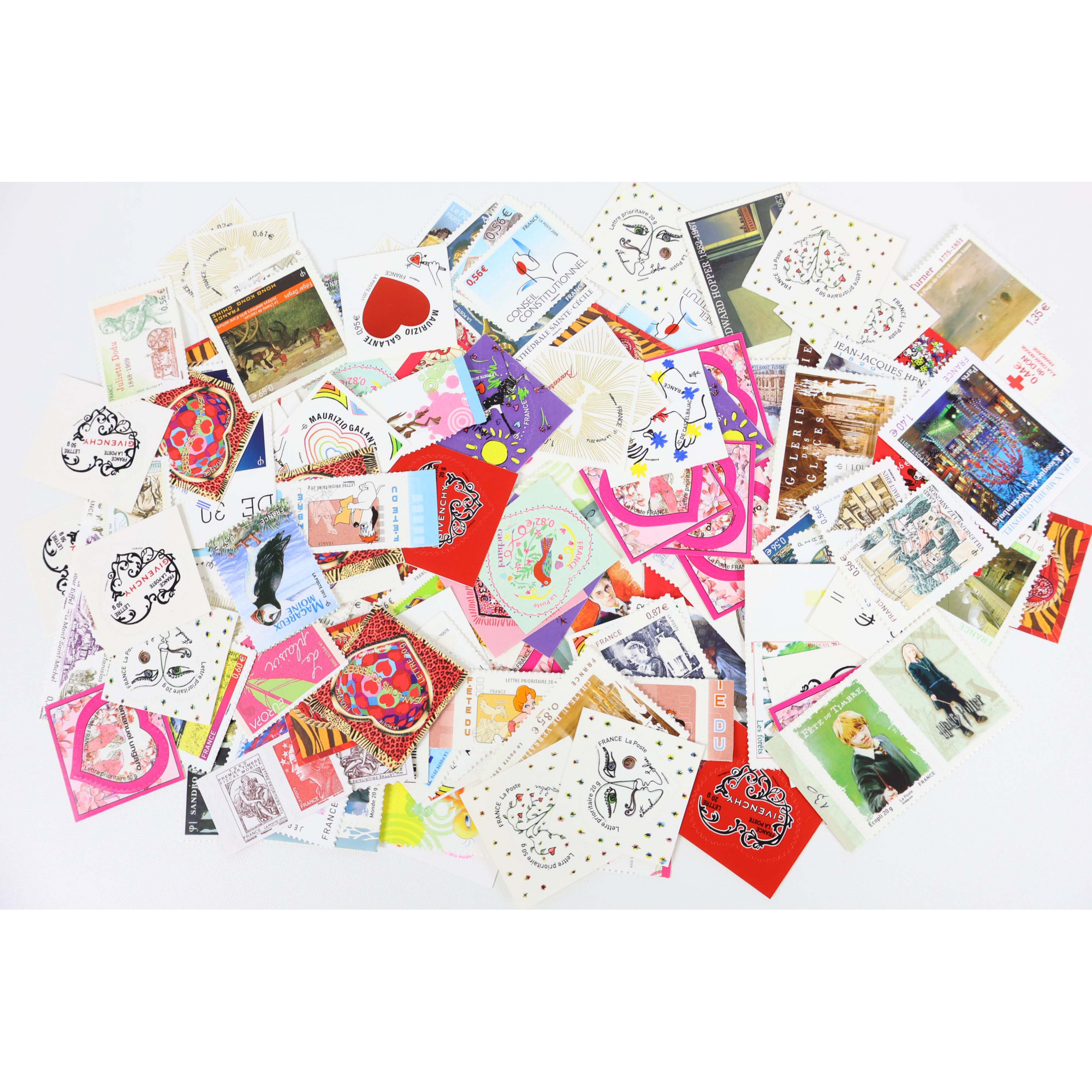 LOT DE TIMBRES AUTOADHÉSIFS MODERNES DE FRANCE NEUFS** FACIALE 150€