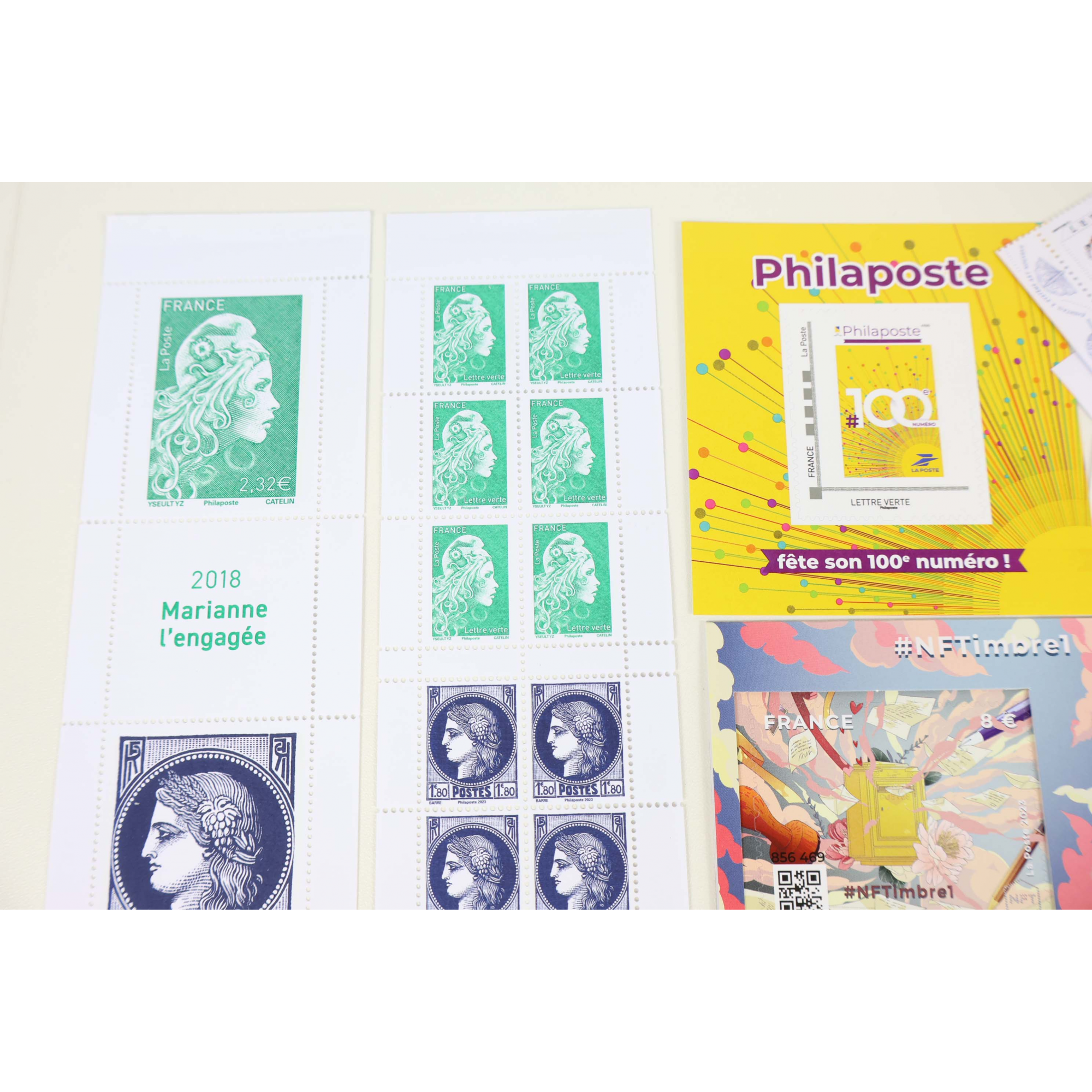 ANNÉE 2023 LOT DE TIMBRES MODERNES NEUFS** DE FRANCE FACIALE 130€