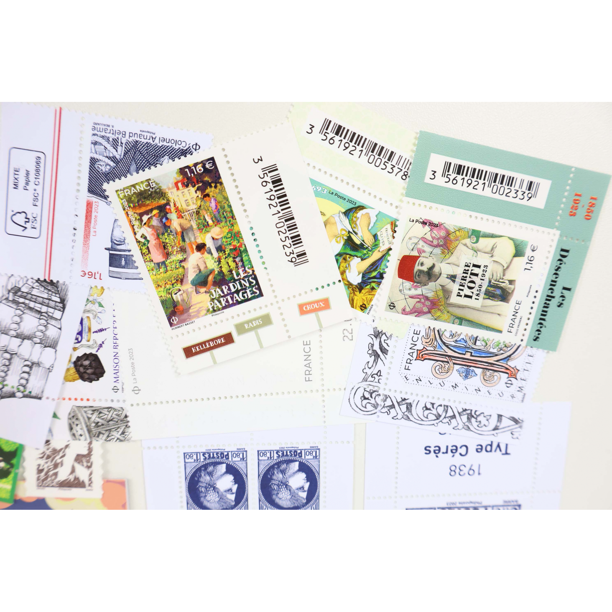 ANNÉE 2023 LOT DE TIMBRES MODERNES NEUFS** DE FRANCE FACIALE 130€