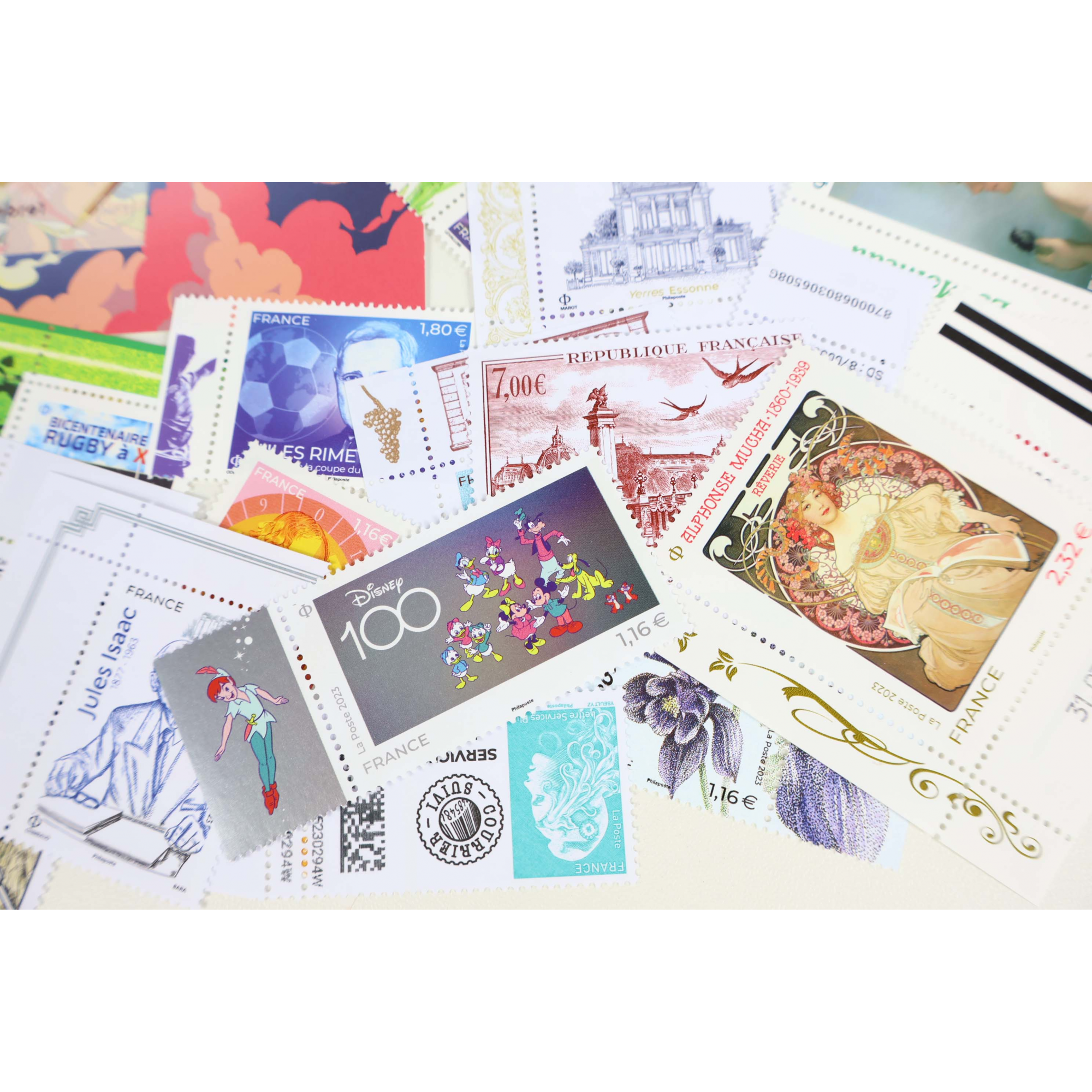 ANNÉE 2023 LOT DE TIMBRES MODERNES NEUFS** DE FRANCE FACIALE 130€