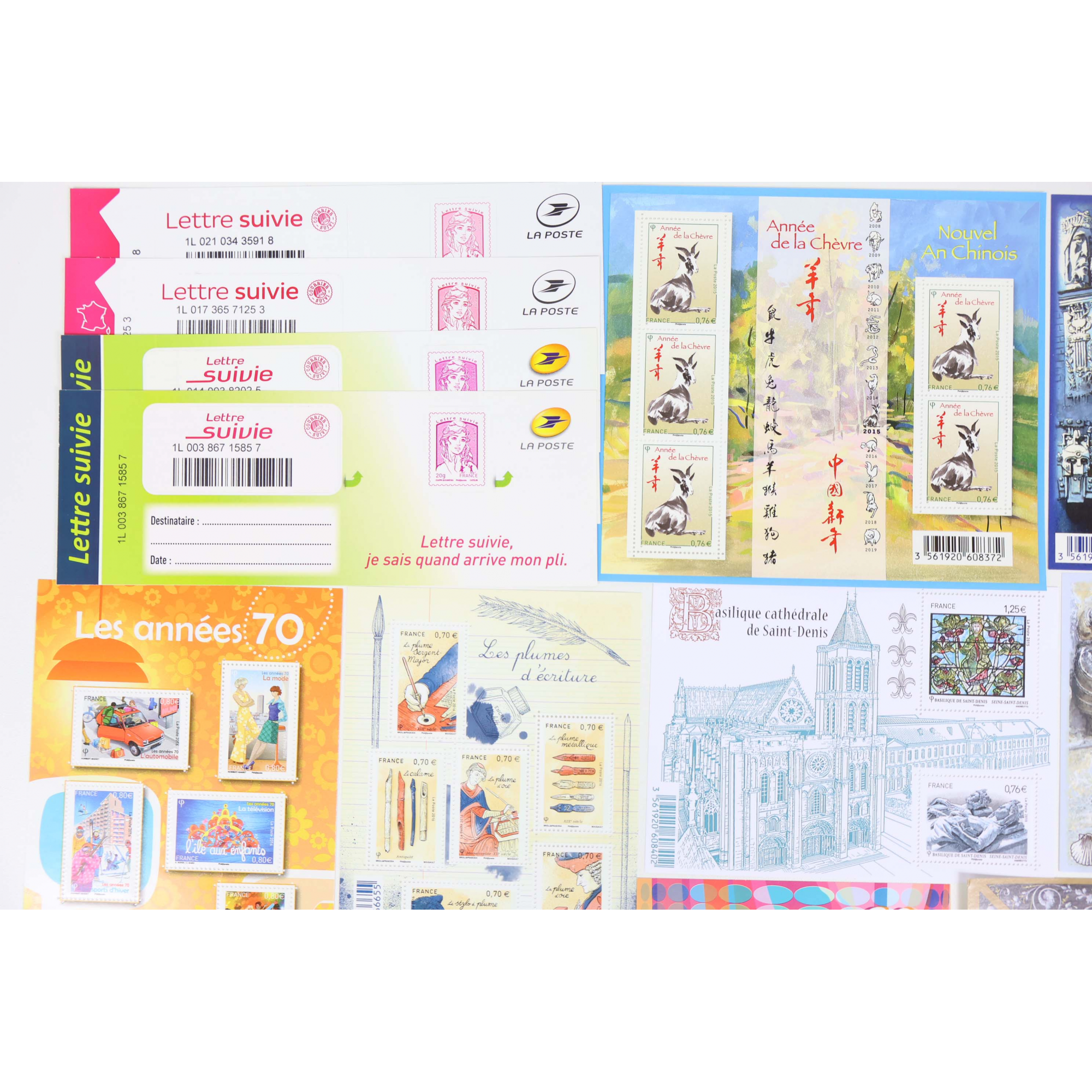 ANNÉES 2015-2016 LOT DE TIMBRES ET BLOCS MODERNES NEUFS** DE FRANCE FACIALE 166€