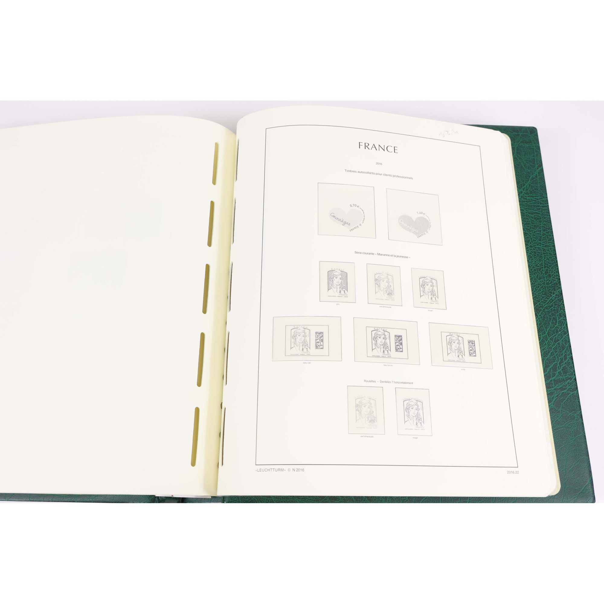 CLASSEUR LEUCHTTURM ANNÉES 2015/2016 MATÉRIEL HT DE GAMME POUR COLLECTION DE FR