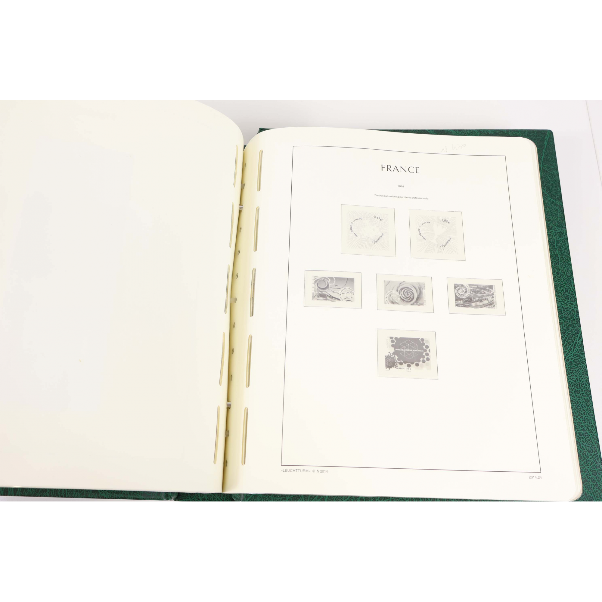 CLASSEUR LEUCHTTURM ANNÉES 2013/2014 MATÉRIEL HT DE GAMME POUR COLLECTION DE FR