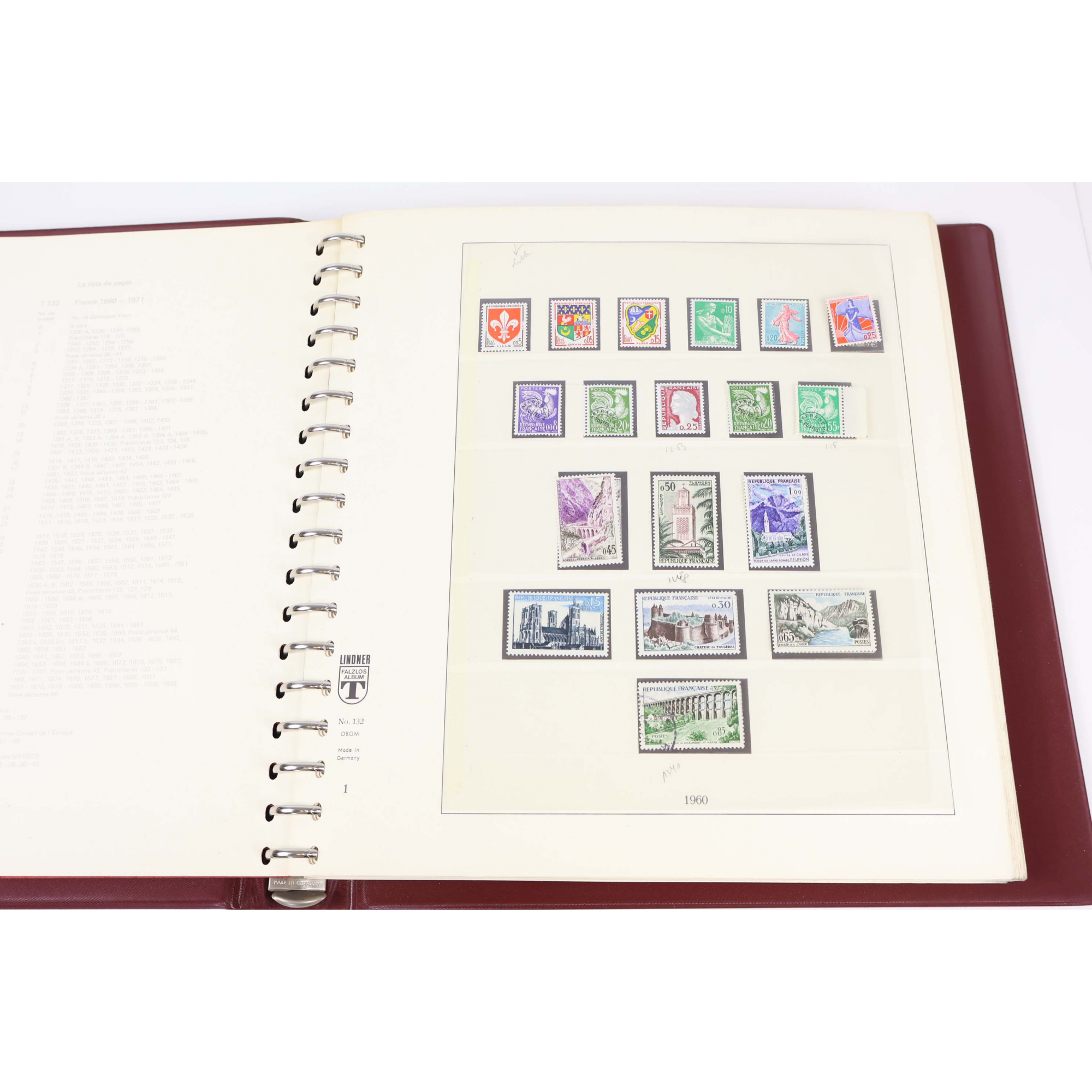 COLLECTION DE FRANCE DE 1960 À 1971 AVEC DOUBLES CLASSEUR LINDNER HAUT DE GAMME