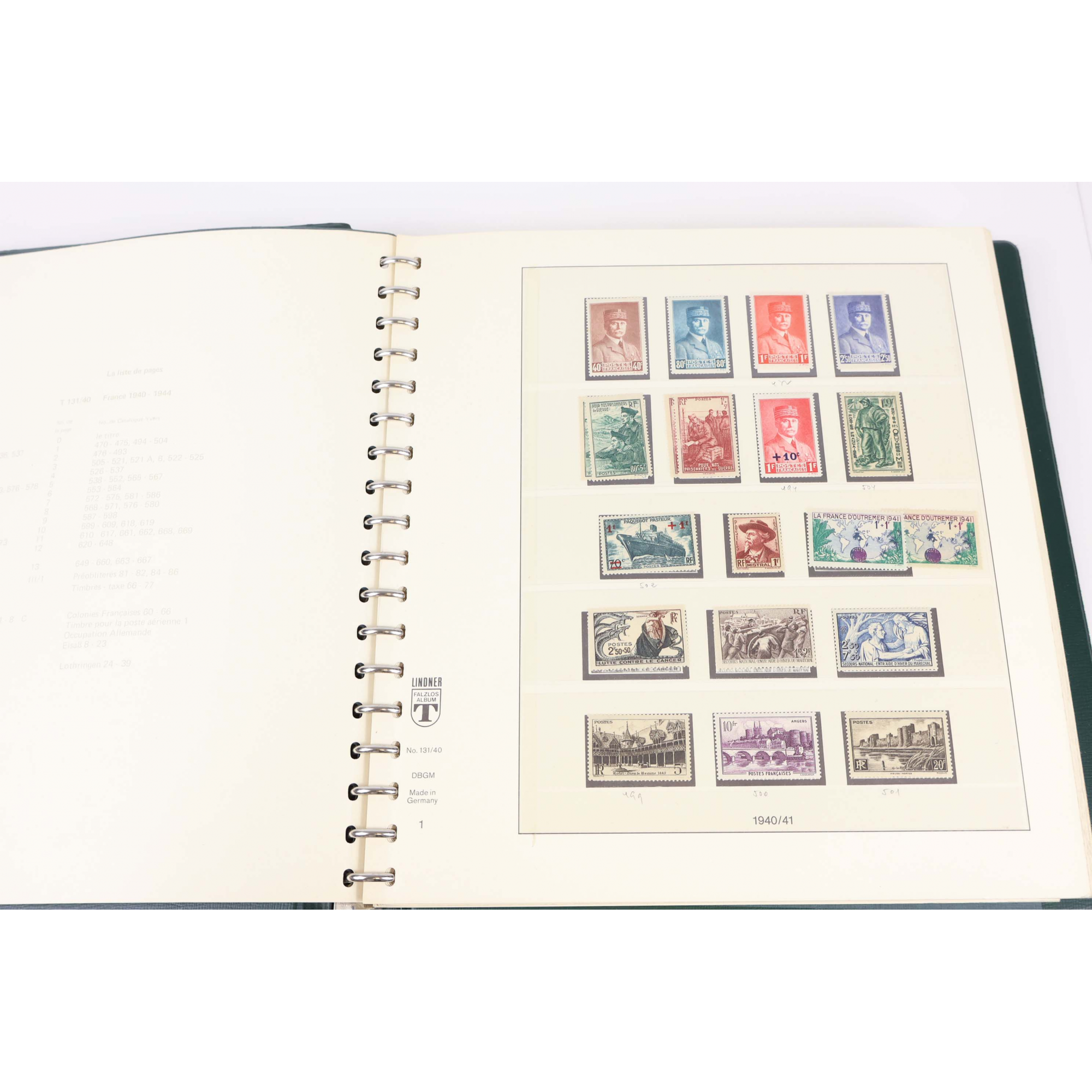 COLLECTION DE FRANCE DE 1940 À 1959 AVEC CLASSEUR LINDNER HT DE GAMME BELLE COTE